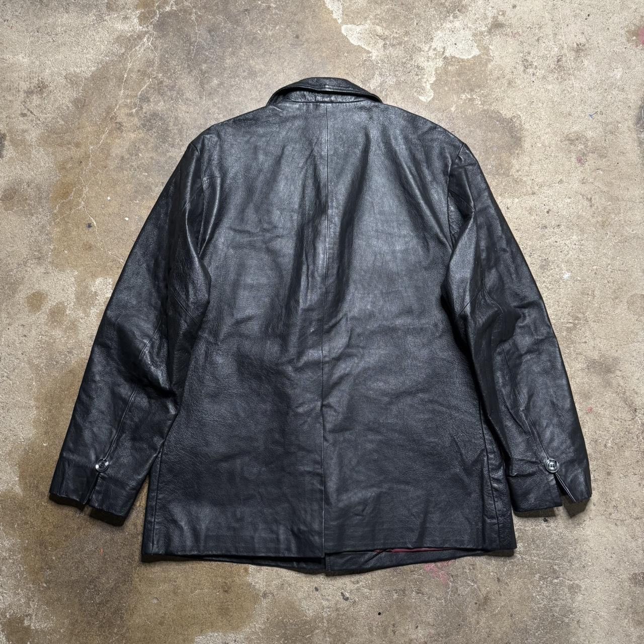 Diesel × Vintage Vintage 90s Diesel Leather Coat Size US XL / EU 56 / 4 - 2 Thumbnail