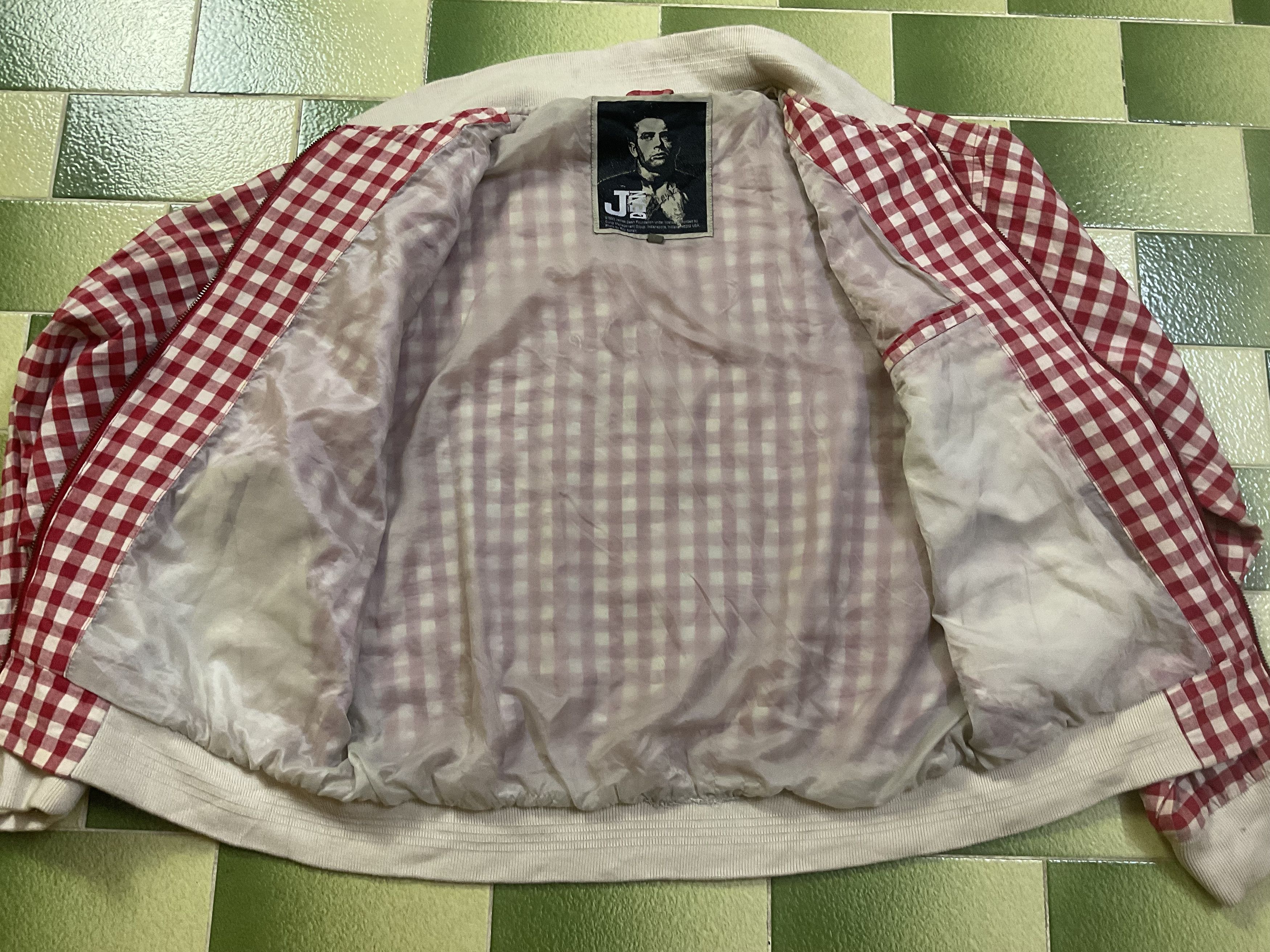 Other Vintage 1993 James Dean Jacket Checked Pattern Cotton Size US L / EU 52-54 / 3 - 6 Thumbnail