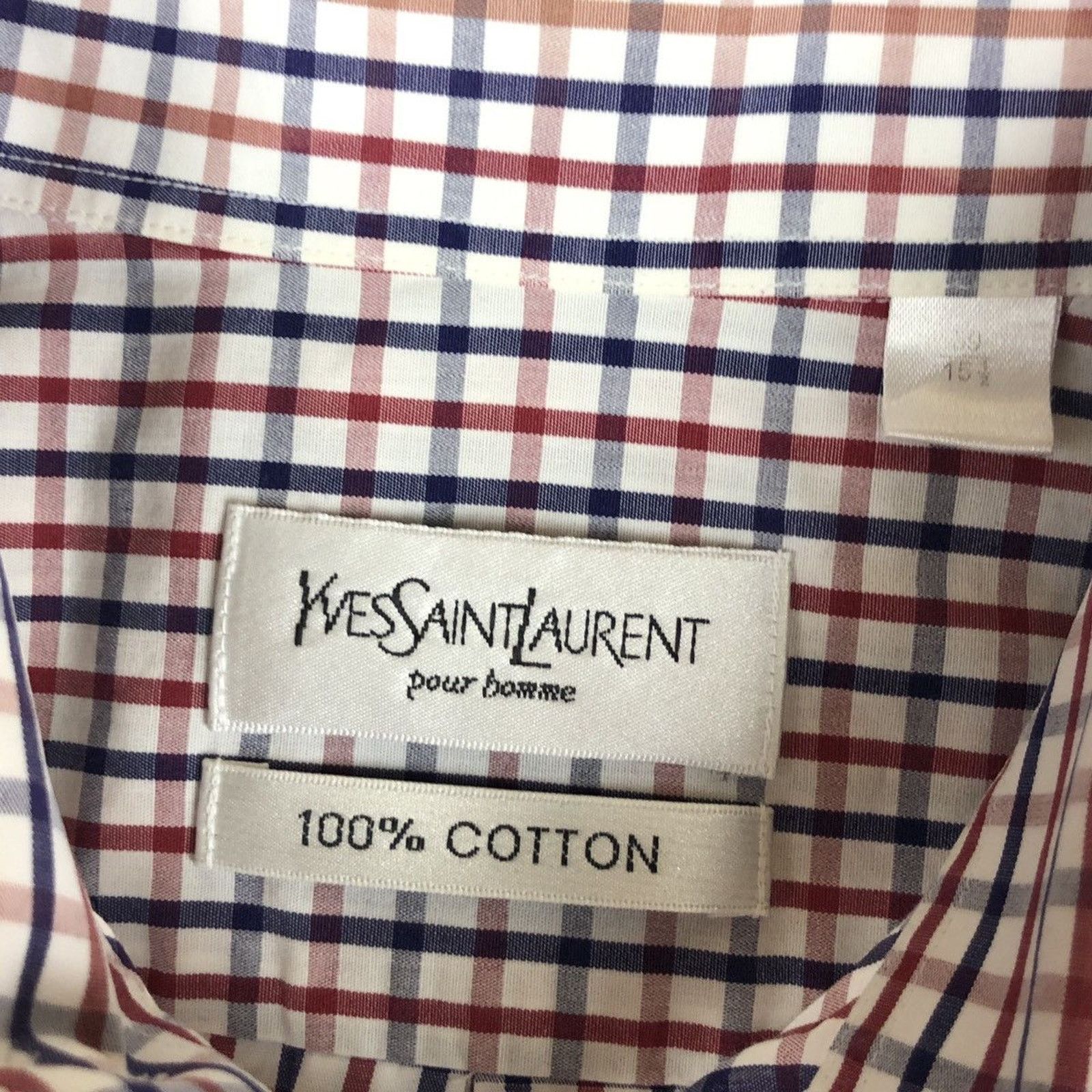 Yves Saint Laurent YSL Logo Shirt Yves Saint Laurent Vintage Size US M / EU 48-50 / 2 - 7 Thumbnail