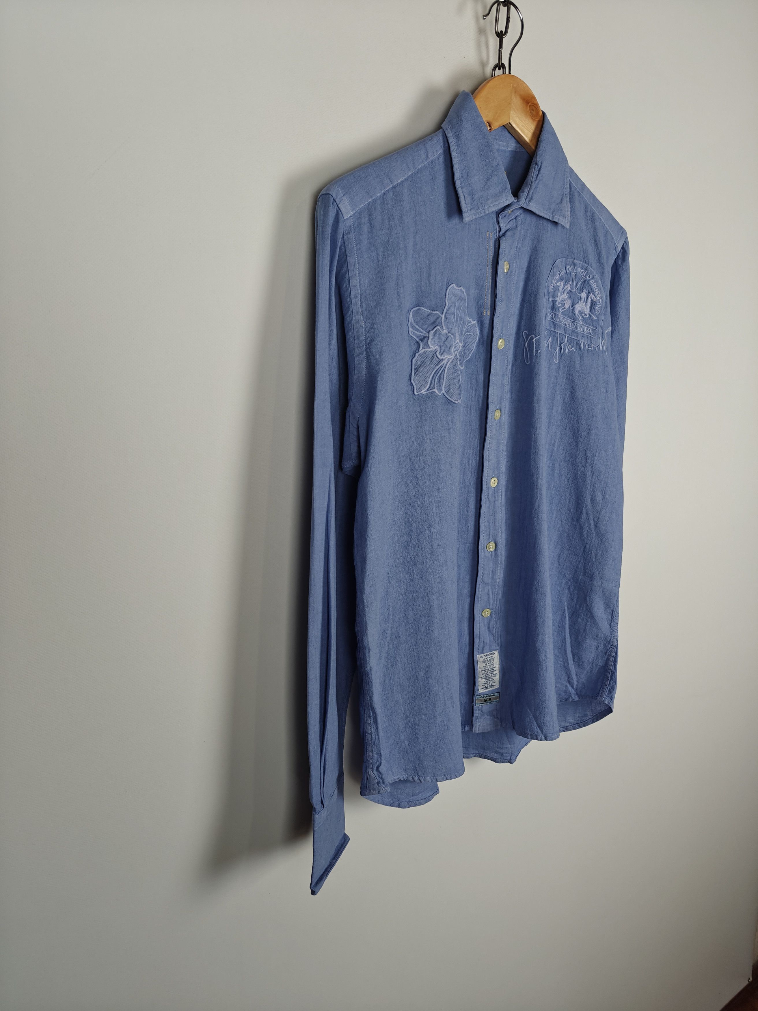 La Martina La Martina Linen Shirt Buenos Aires Collared Blue size L Size US L / EU 52-54 / 3 - 6 Thumbnail