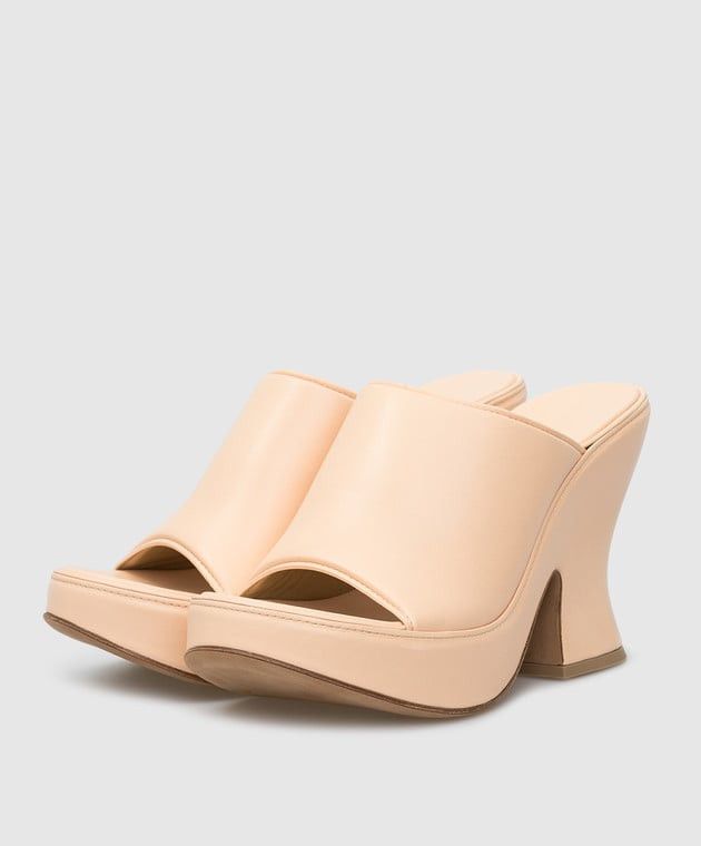 Bottega Veneta Bottega Veneta Cream Wedge Heeled Sandals Size US 10 / IT 40 - 2 Thumbnail