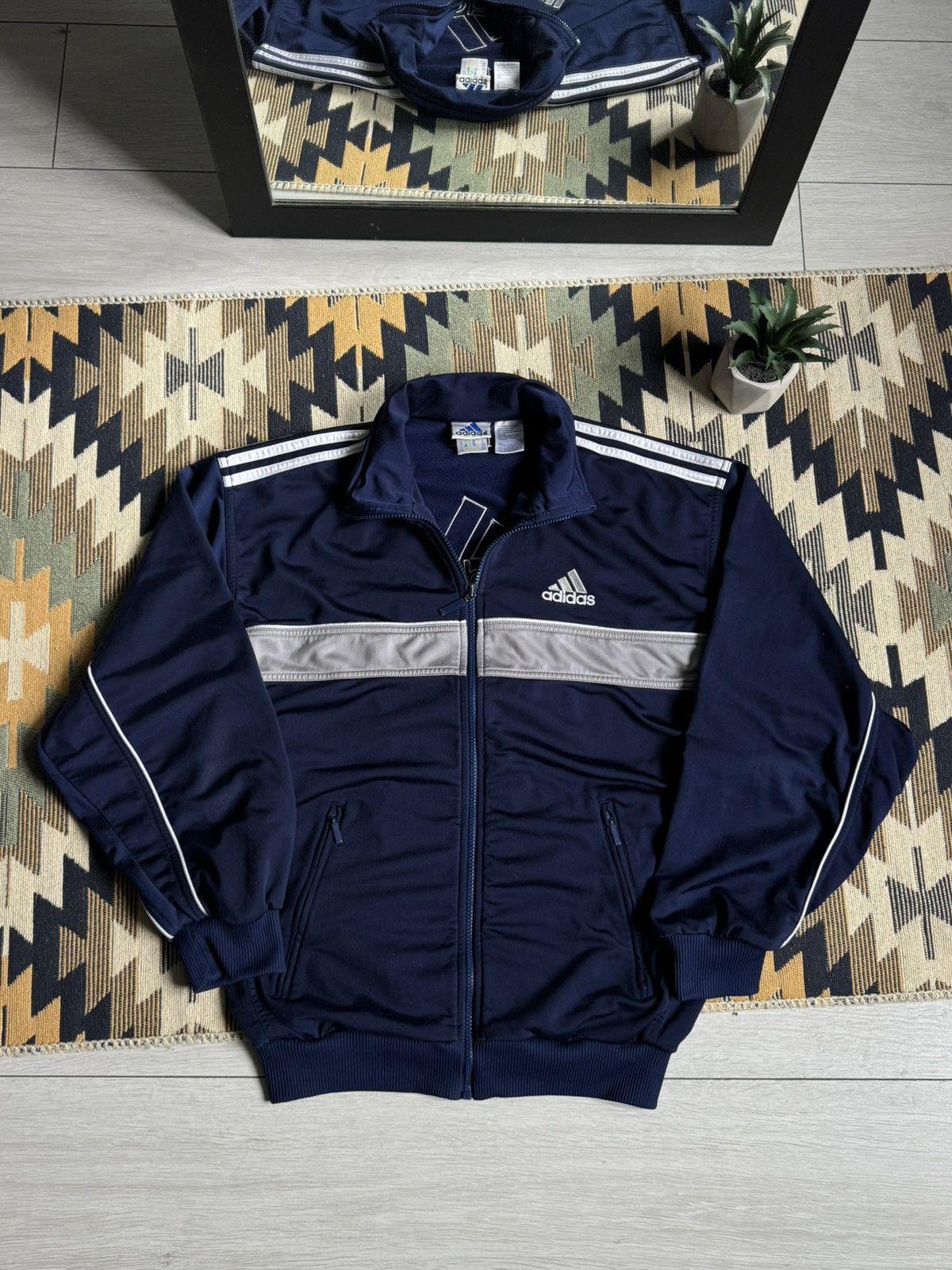Adidas Vintage Adidas Retro 3 Stripes Y2K Track Jacket Size US M / EU 48-50 / 2 - 1 Thumbnail