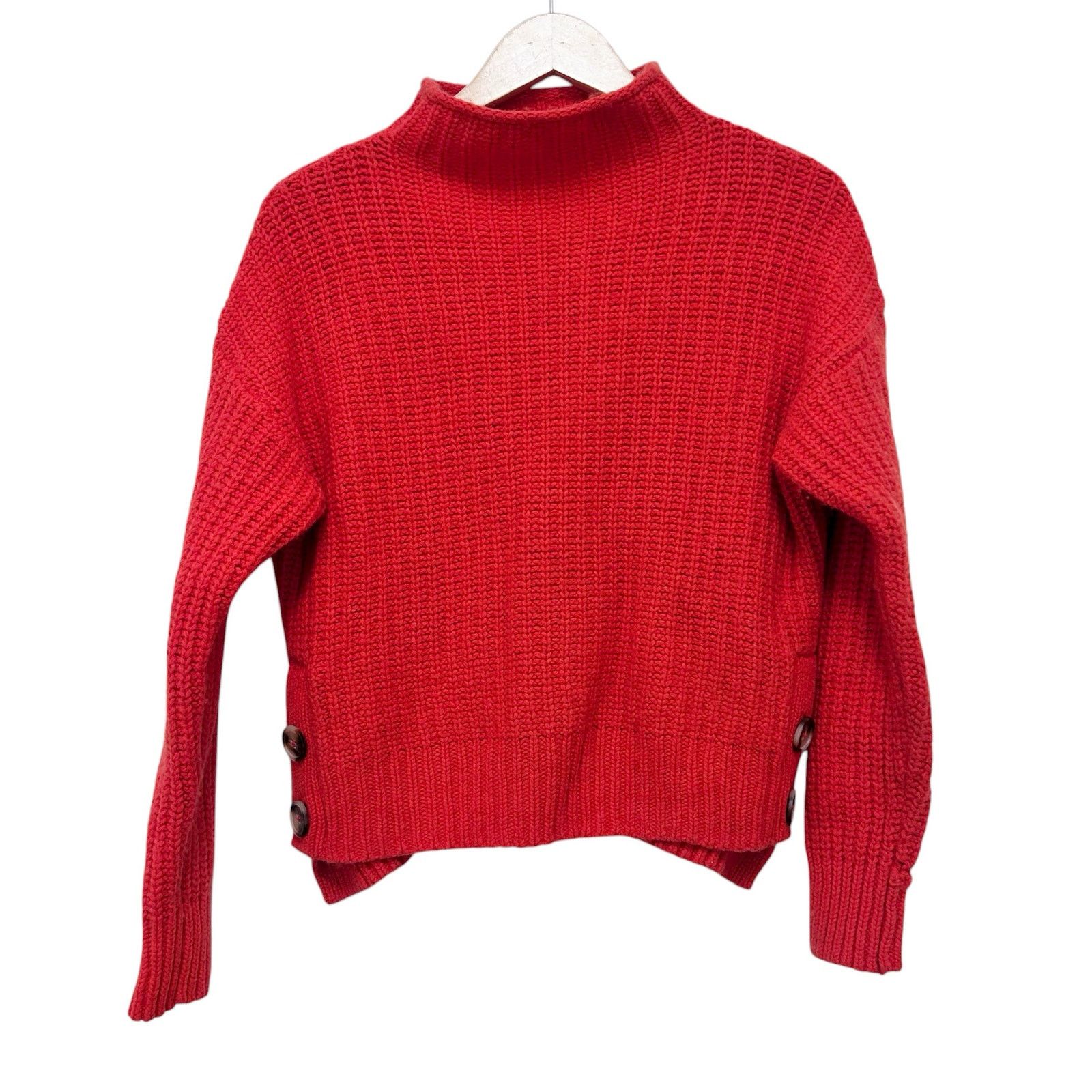 Madewell Madewell Mock Neck Side Bottom Chunky Knit Sweater Sz S Size S / US 4 / IT 40 - 1 Thumbnail