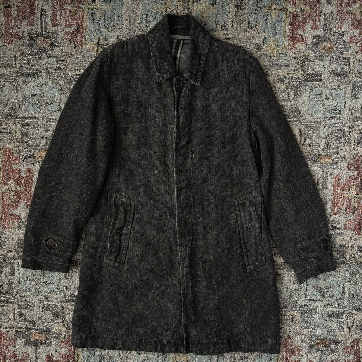 C.P. Company AW06 Tinto Terra Linen Herringbone Mac Coat mud earth dye Size US S / EU 44-46 / 1 - 1 Thumbnail