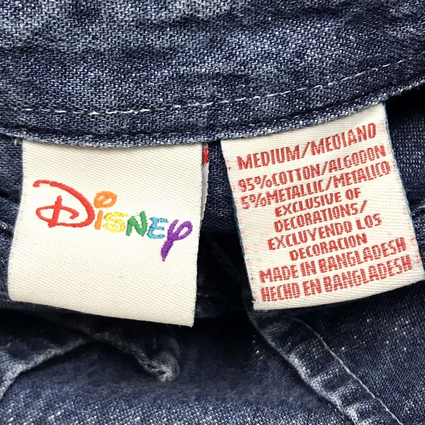 Disney Disney Women Shirt M Blue Denim Winnie the Pooh & Tigger Christmas Embroidered Glitter Button-Up Long Sleeve Shirt Size M / US 6-8 / IT 42-44 - 2 Thumbnail