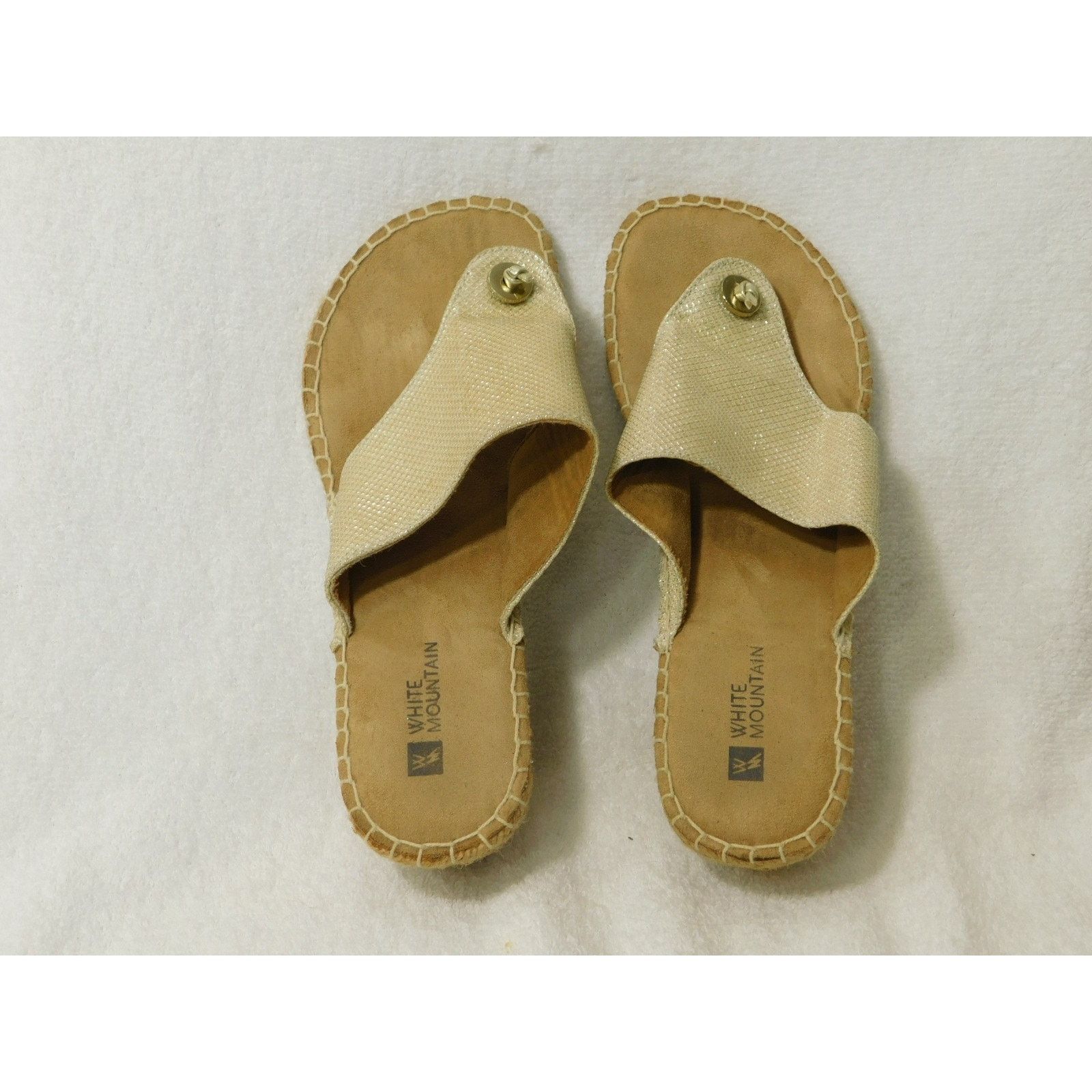 Other White Mountain Light Gold Wedge Heel Sandle Shoes - 7.5 M Size US 7.5 / IT 37.5 - 4 Thumbnail