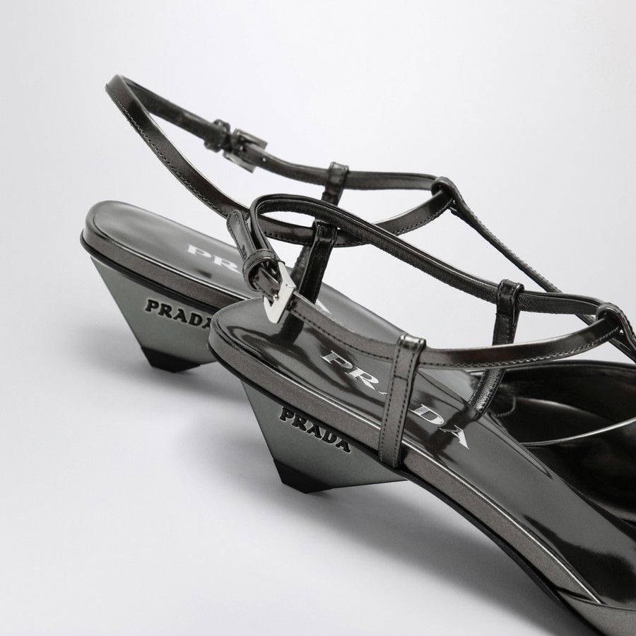 Prada o1d2blof0924 Leather Slingback Pumps in Grey Size US 6 / IT 36 - 5 Thumbnail