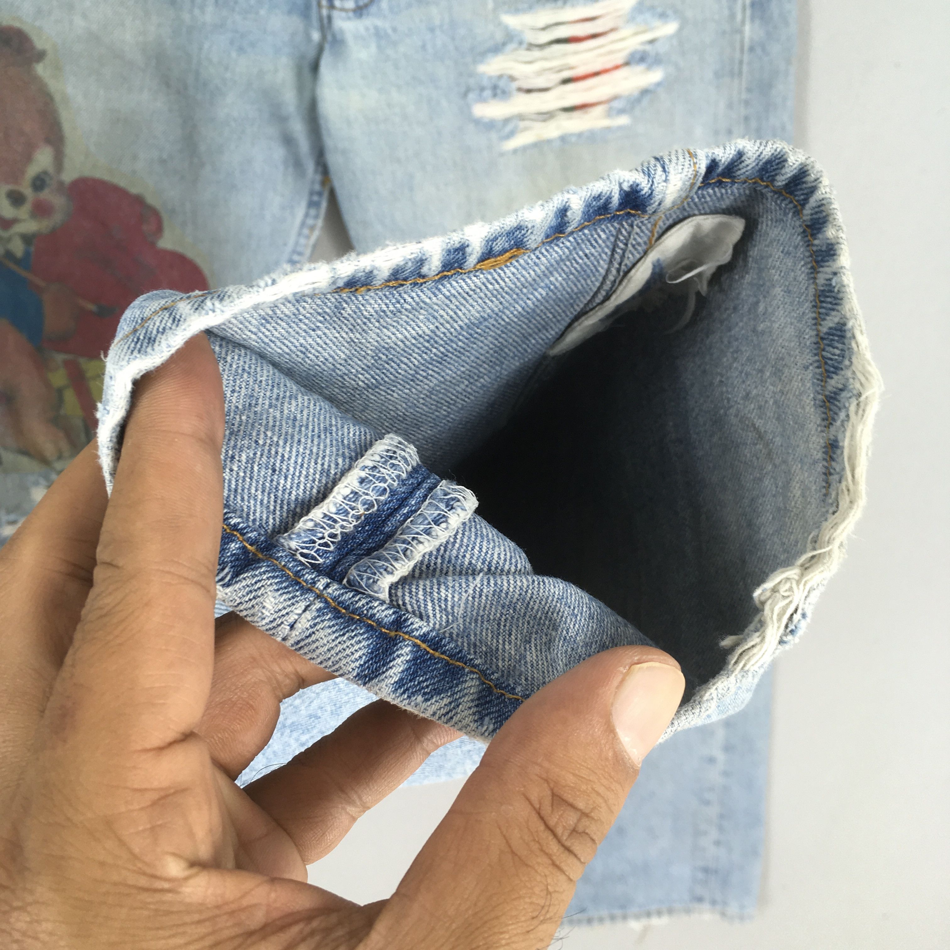 Levi's ize 30x31 Vintage 90s Levi's 501 Distressed Faded Jeans S263 Size US 30 / EU 46 - 4 Thumbnail