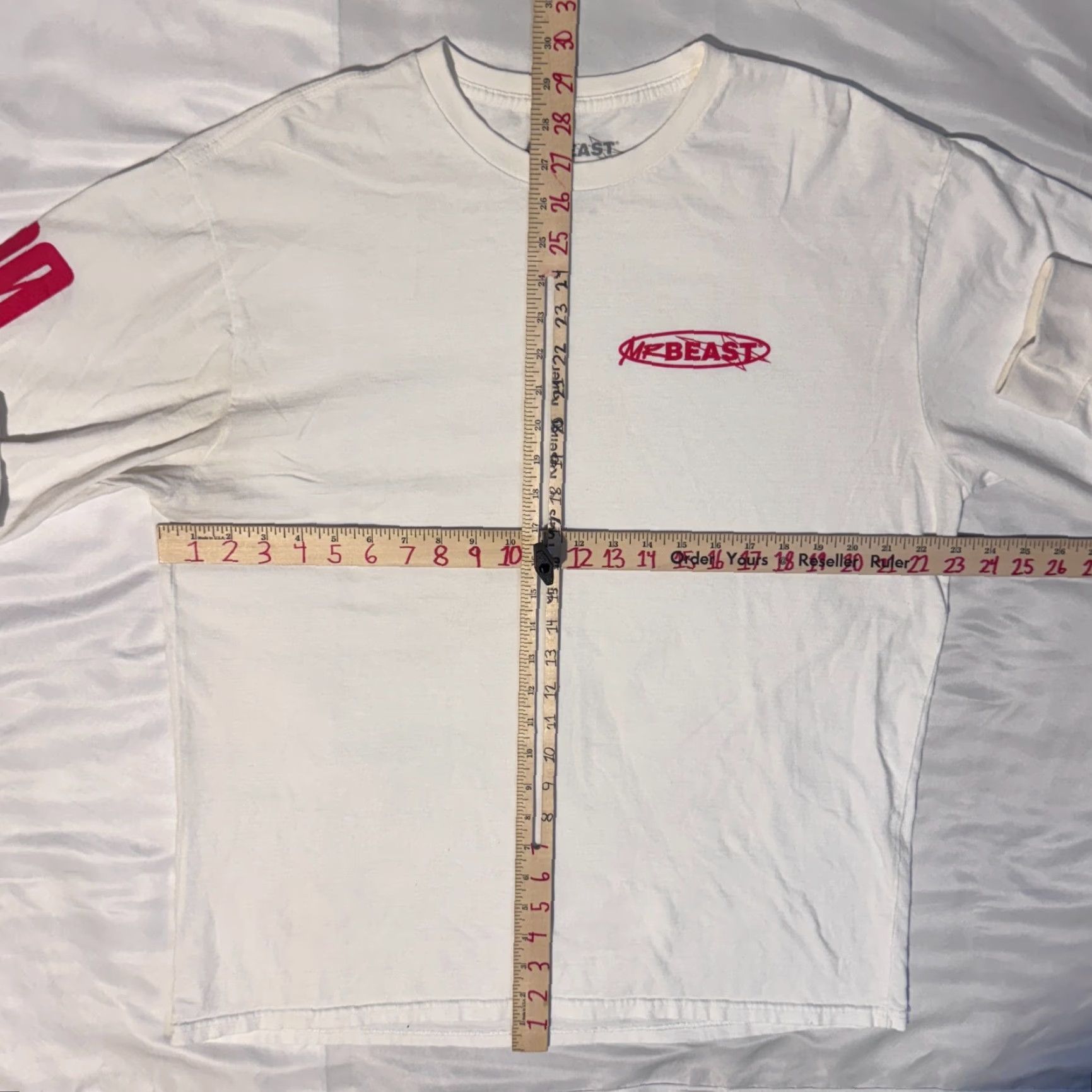 Vintage MR BEAST Limited Edition 100 Million Subscriber Long Sleeve Tee XL White Cotton Crew Neck Men Shirt Size US XL / EU 56 / 4 - 5 Thumbnail