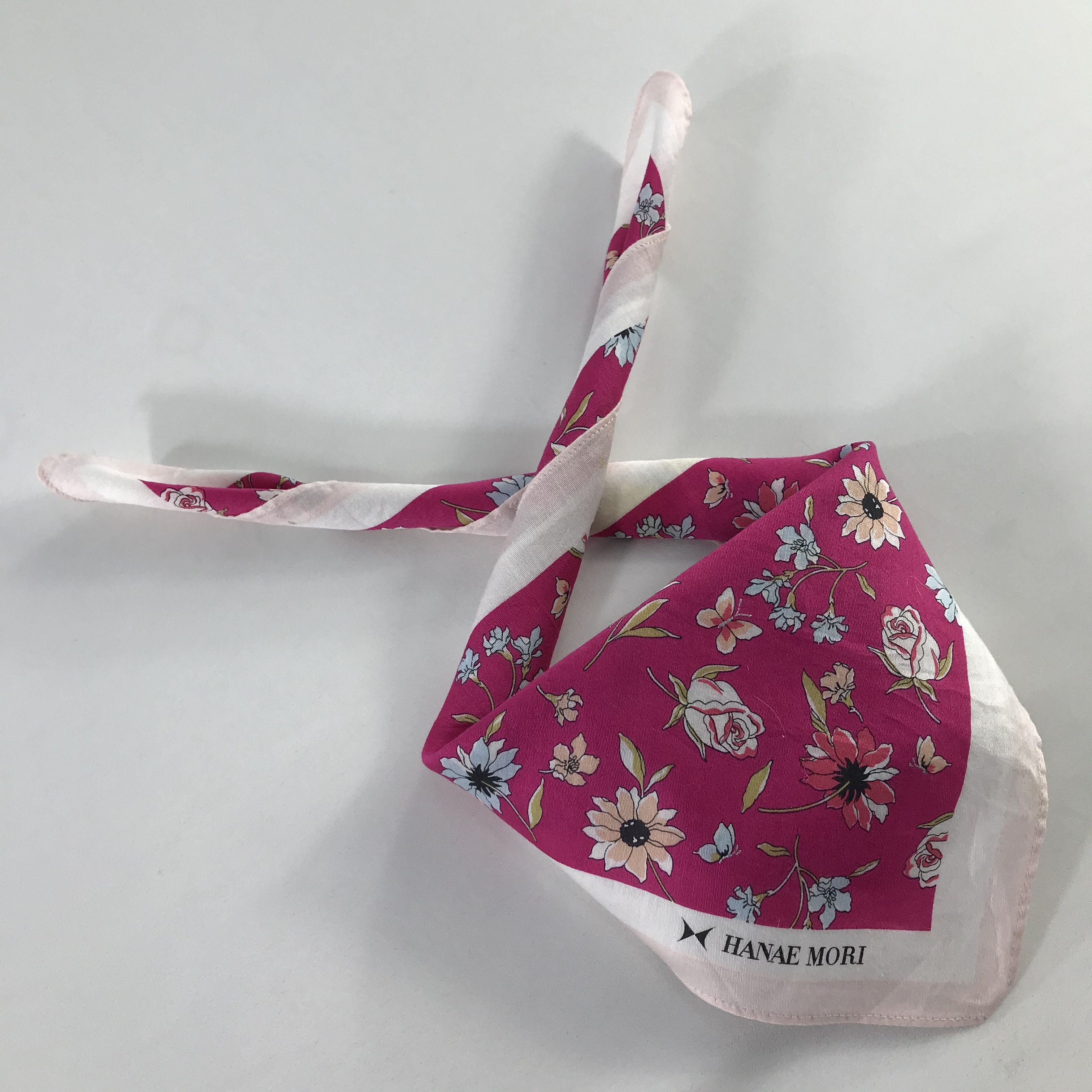 Hanae Mori × Vintage Hanae Mori Bandana / Handkerchief / Neckerchief - S682 Size ONE SIZE - 4 Thumbnail