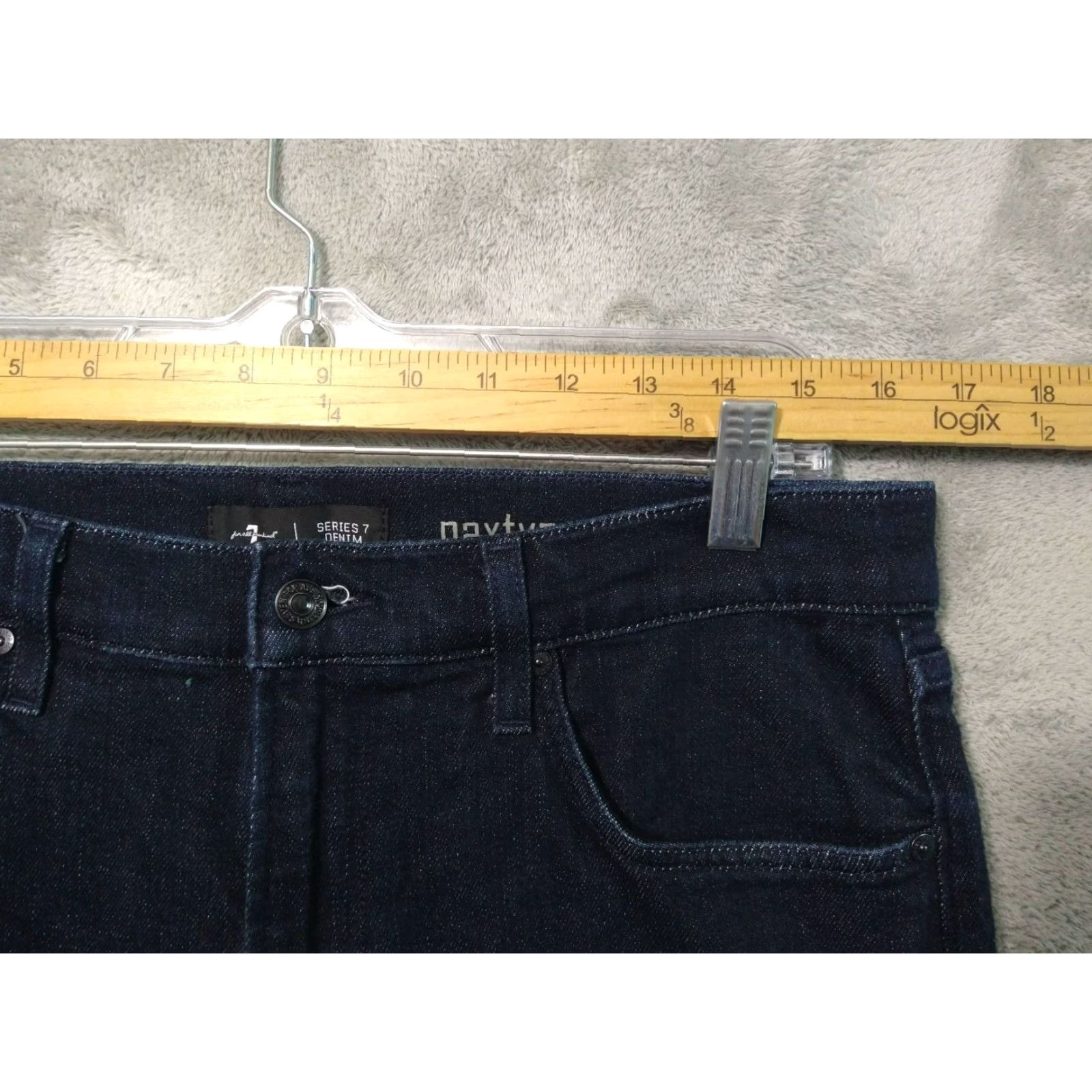 7 For All Mankind 7 For All Mankind Jeans Mens Paxtyn Skinny Mid Rise Stretch 33 x 31 Blue Denim Size US 33 - 3 Thumbnail