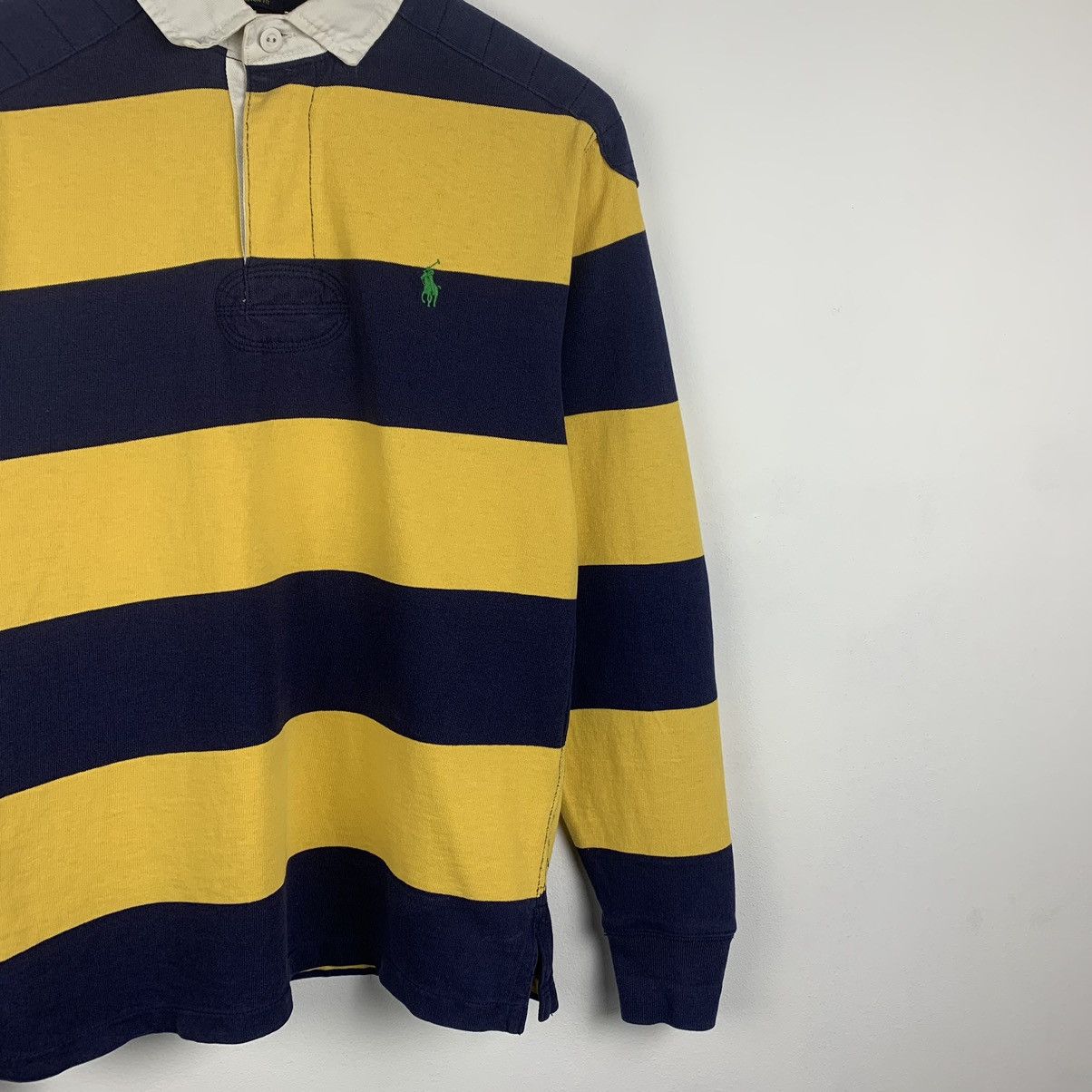 Polo Ralph Lauren Vintage Y2K Polo Ralph Lauren Striped Rugby Shirt Custom Fit Size US S / EU 44-46 / 1 - 5 Thumbnail