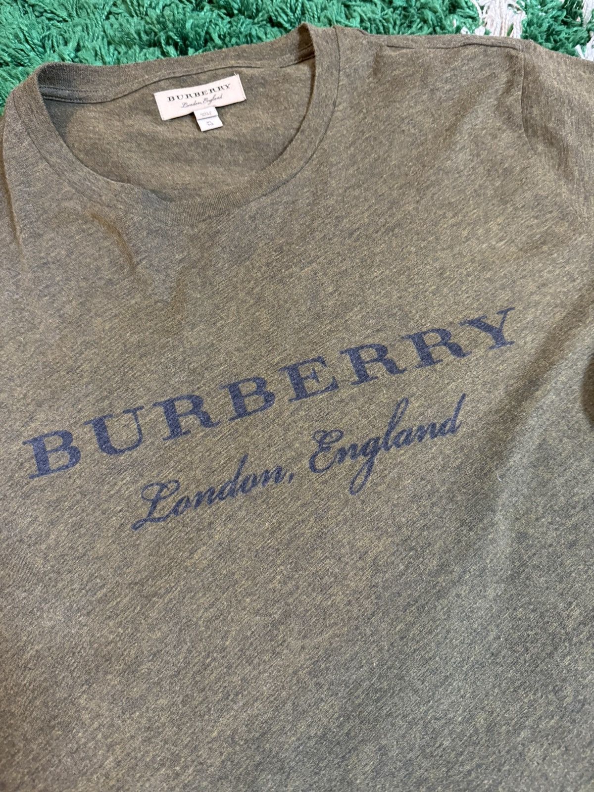 image of Burberry Signature Tee in Olive, Men's (Size XL)