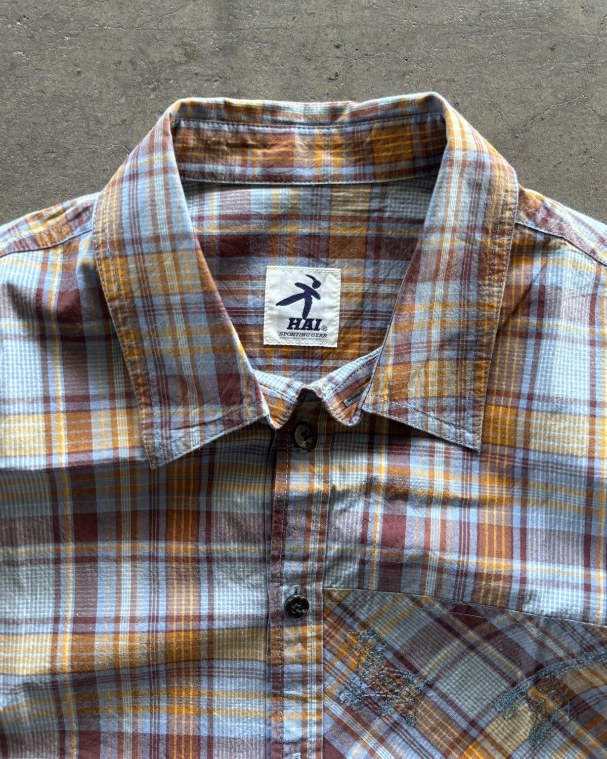 Hai Sporting Gear × Issey Miyake × Japanese Brand Hai Sporting Gear Issey Miyake Design Button Up Shirt Size US M / EU 48-50 / 2 - 3 Thumbnail