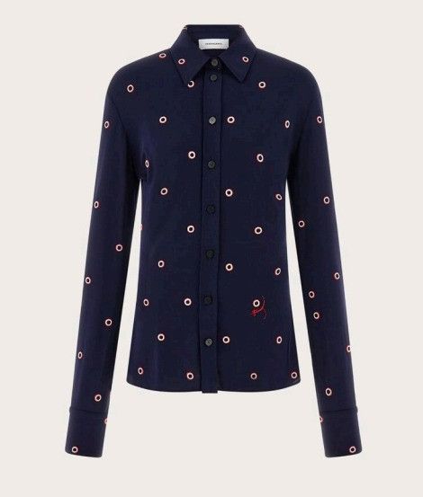 Salvatore Ferragamo o1s1rm0526 Button-up Shirt in Navy Size M / US 6-8 / IT 42-44 - 1 Preview