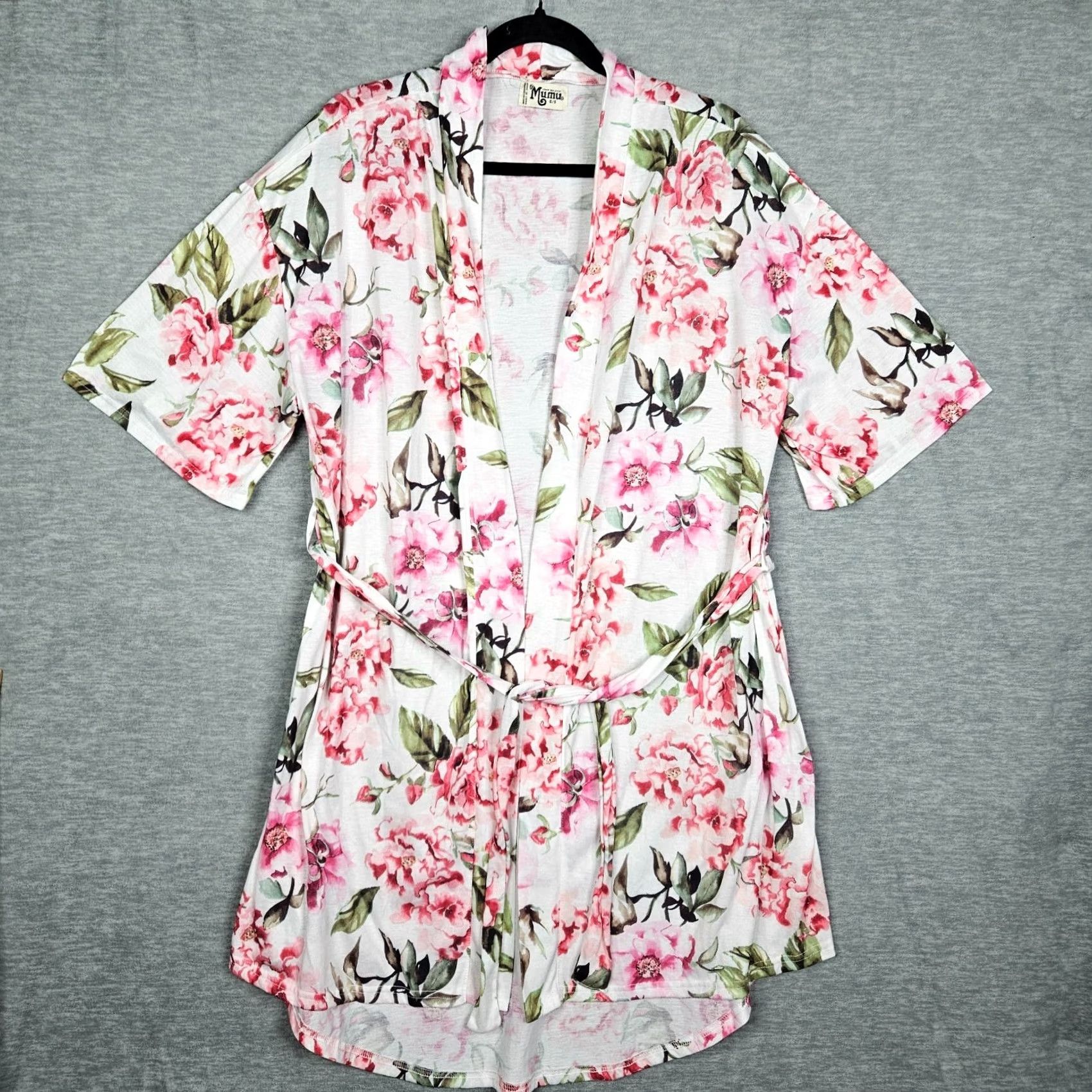 Show Me Your MuMu Show Me Your MuMu Women's Floral Kimono Robe OS Pink Size ONE SIZE - 2 Thumbnail