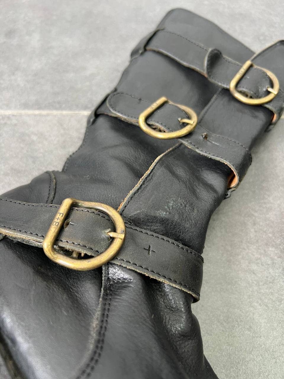 Fiorentini + Baker Fiorentini+Baker ETERNITY Black Leather Moto Boots 3 Buckle Size US 8.5 / IT 38.5 - 4 Thumbnail