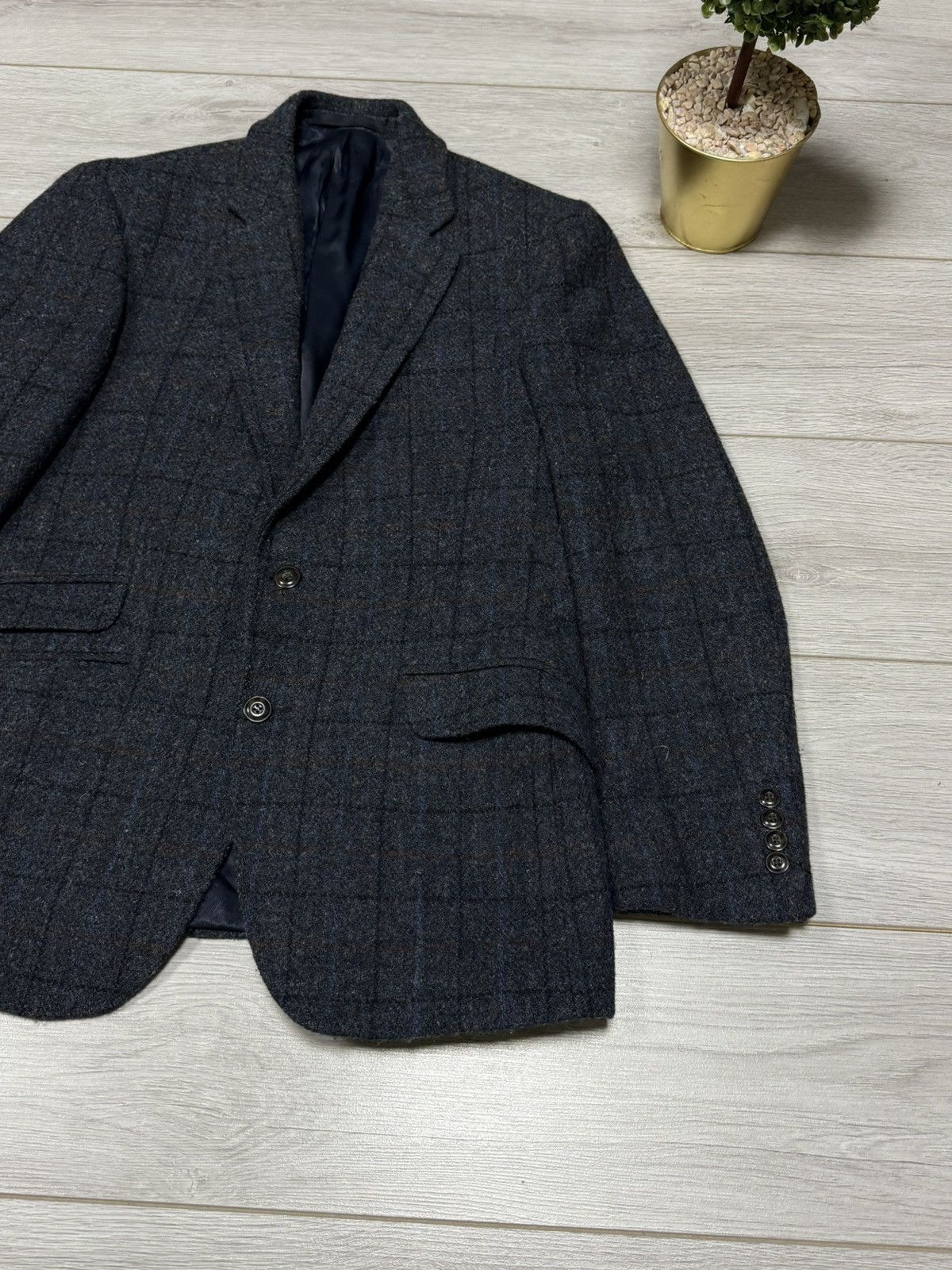 Harris Tweed M&S Harris Tweed D grey mix Coat Blazer Jacket Size US S / EU 44-46 / 1 - 9 Thumbnail