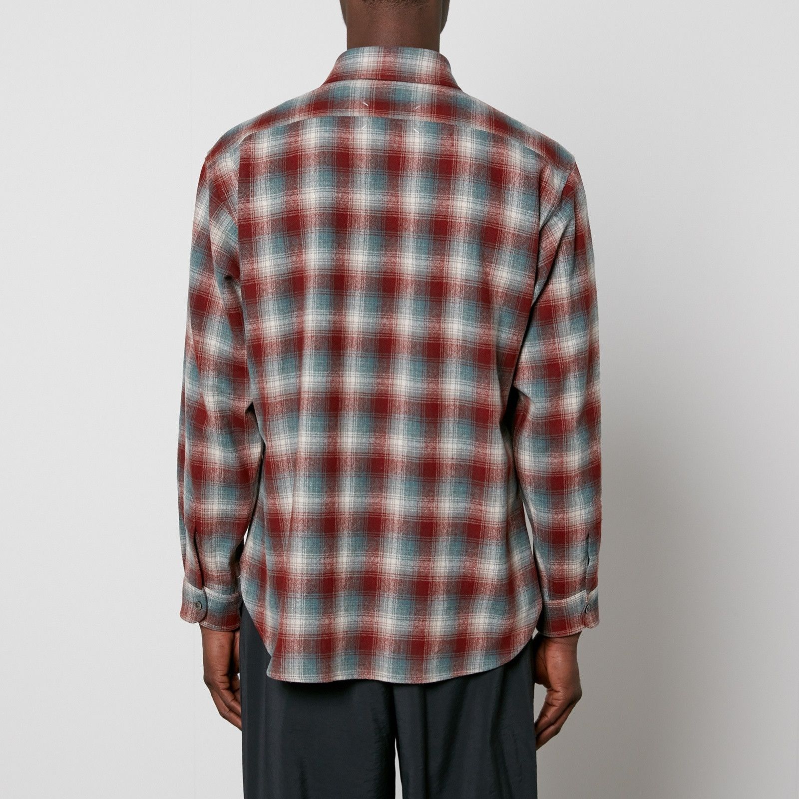 oc11z0925 Checked Wool Shirt in Multicolor