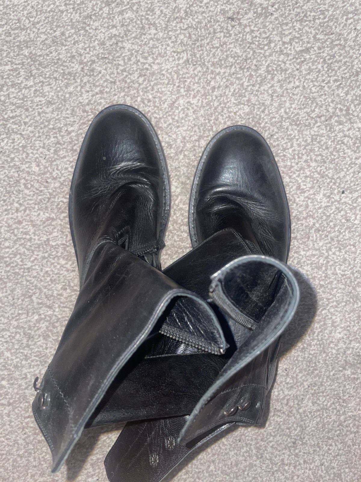 image of Ann Demeulemeester Back Lace Boots in Black, Men's (Size 7)