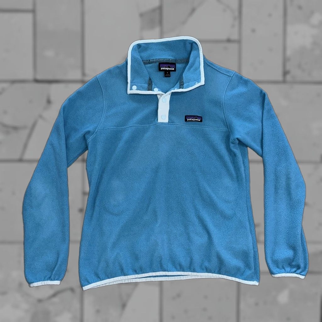 Patagonia Vintage Patagonia Women's T Snap Blue Fleece Pullover Size S Size S / US 4 / IT 40 - 1 Thumbnail