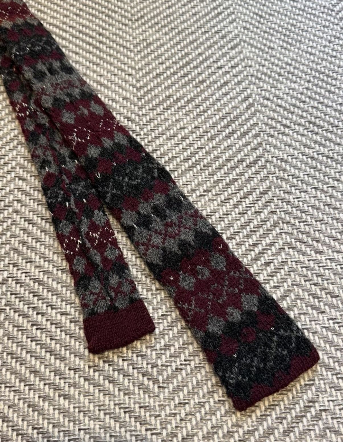 Comme des Garcons COMME des GARÇONS Marled Jacquard Knit Tie K24 Size ONE SIZE - 2 Thumbnail