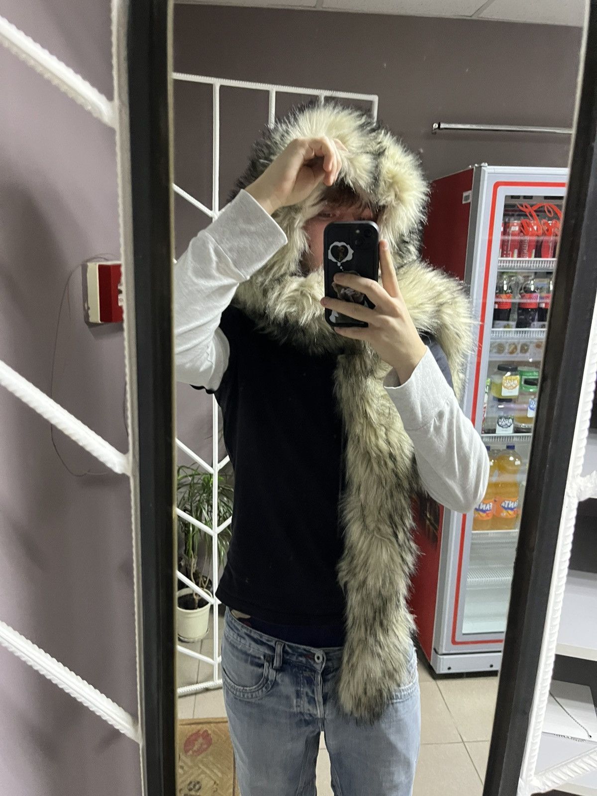 Japanese Brand Ushanka Trapper Hat Furry Mohair Fuzzy Fur Hat Y2K 90s rare Size ONE SIZE - 3 Thumbnail