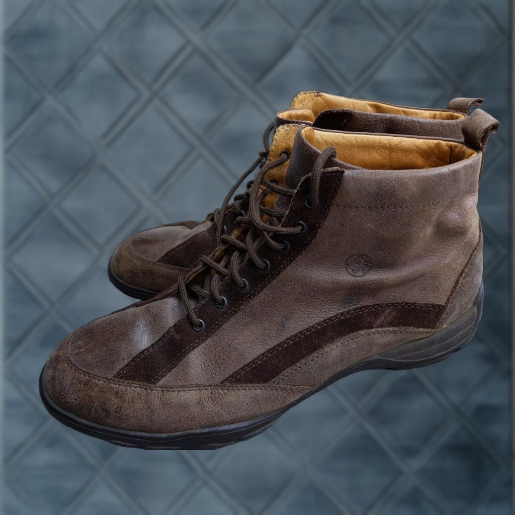 47 Lion Chukka Boots Mens 13.5 Brown Leather Non-Slip Lace Up Ankle Casual Boots Size US 14 / EU 47 - 1 Thumbnail