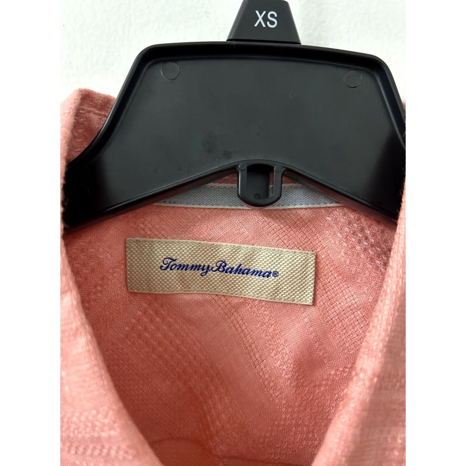 Tommy Bahama Tommy Bahama Shirt Mens XL Pink 100% Linen Plaid Button-Down Pocket Short Sleeve Size US XL / EU 56 / 4 - 5 Thumbnail