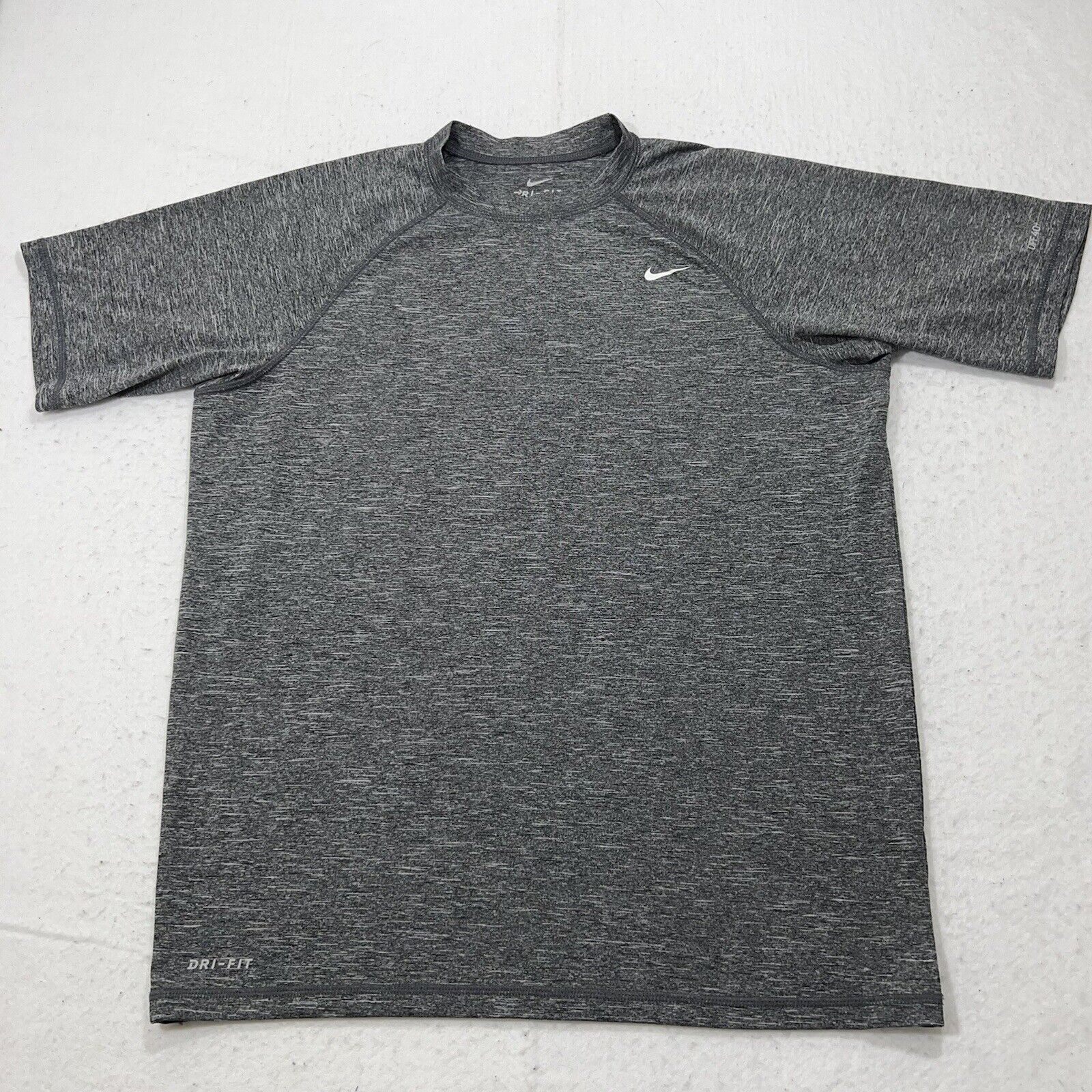 Nike Nike Dri Fit Medium Solid Gray Athletic T Shirt Swoosh Logo Size US M / EU 48-50 / 2 - 1 Thumbnail