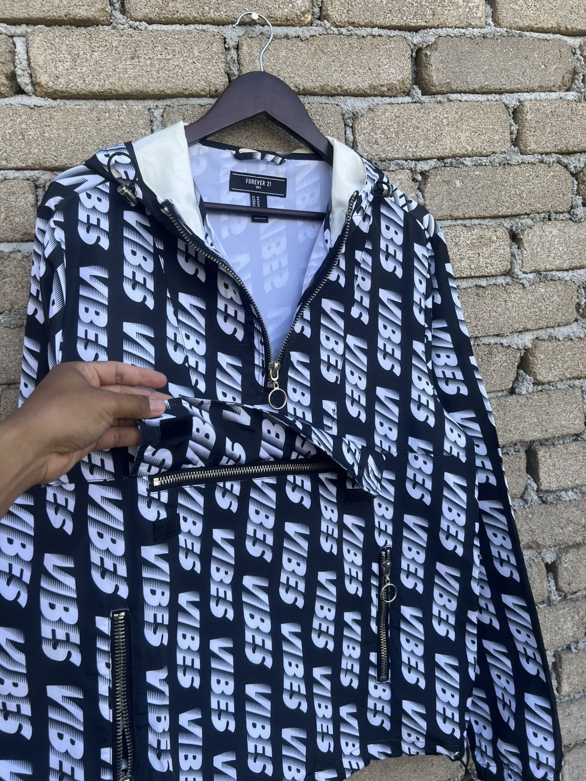 Forever 21 Forever 21 Fullprint Hoodie Halfzipper Anorak Size US M / EU 48-50 / 2 - 8 Thumbnail