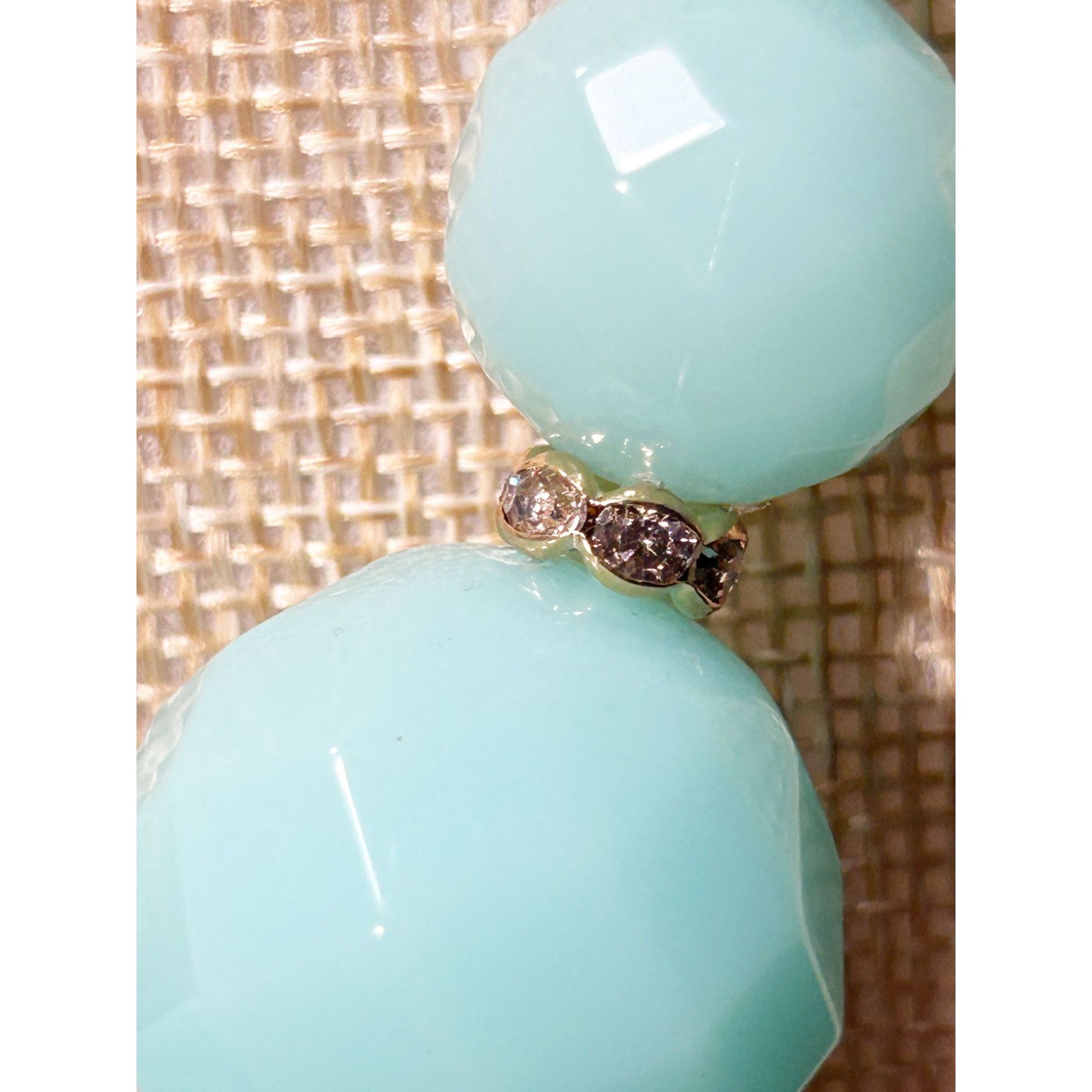 J.Crew J.Crew Faceted Bead/Rhinestone Necklace in Aqua Blue Size ONE SIZE - 5 Thumbnail