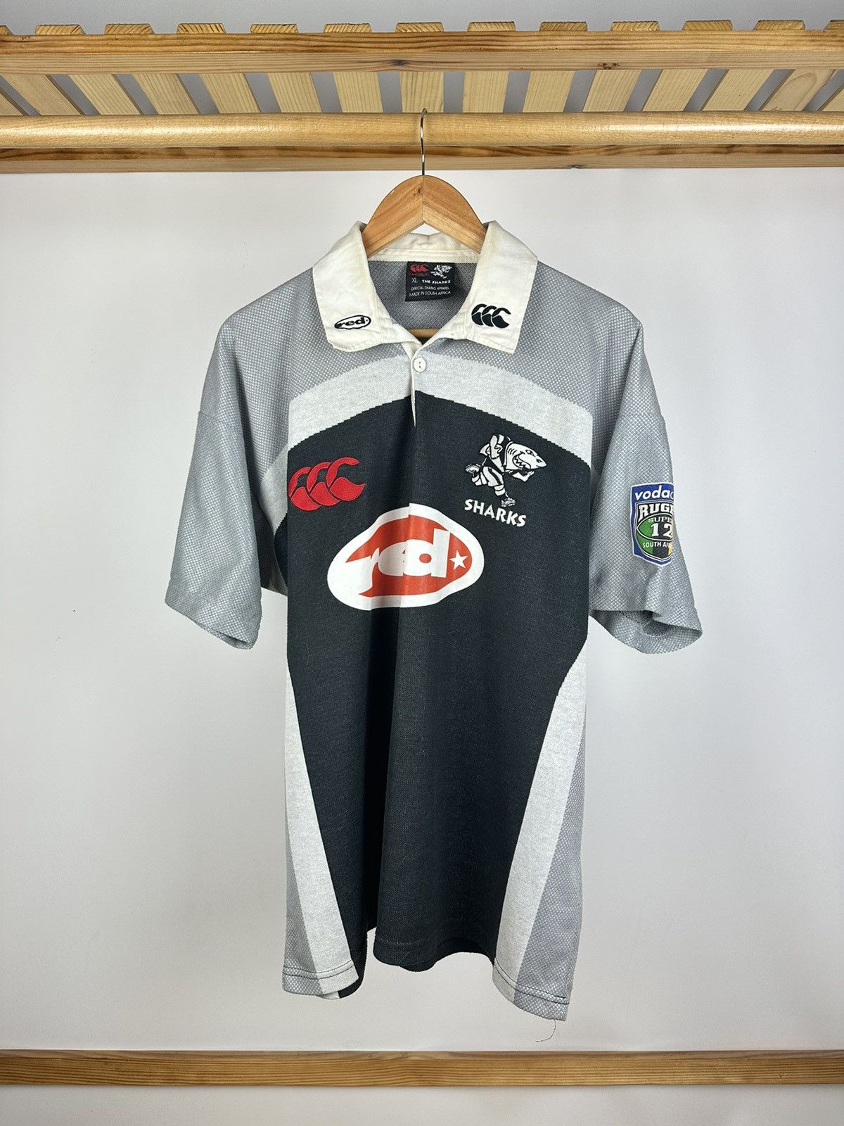 Canterbury of New Zealand Vintage Natan Sharks 2003 Rugby Union Jersey Canterbury Size US XL / EU 56 / 4 - 1 Thumbnail