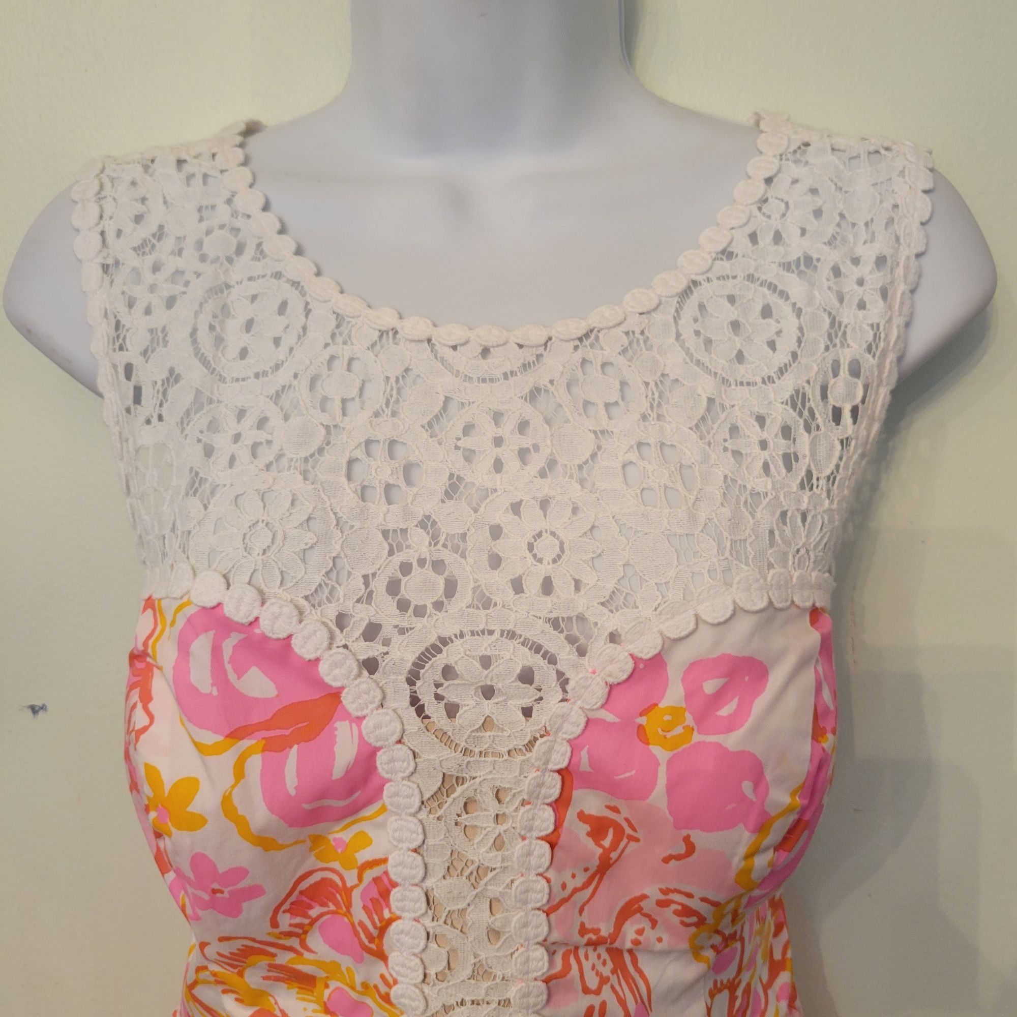 Lilly Pulitzer Lilly Pulitzer Sleeveless Dress 8 RAEGAN Resort White Happin Size M / US 6-8 / IT 42-44 - 3 Thumbnail