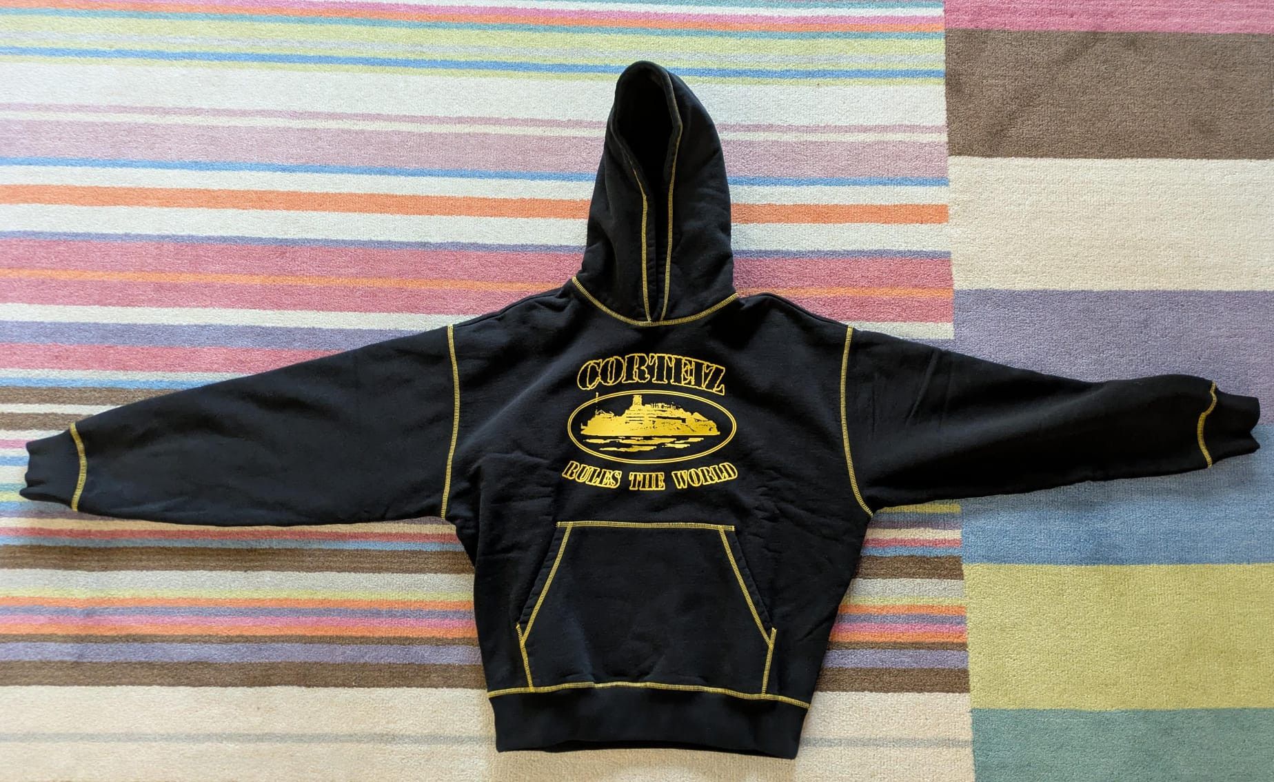 Corteiz Corteiz Alcatraz Contrast Hoodie Black/Yellow Size US M / EU 48-50 / 2 - 2 Thumbnail