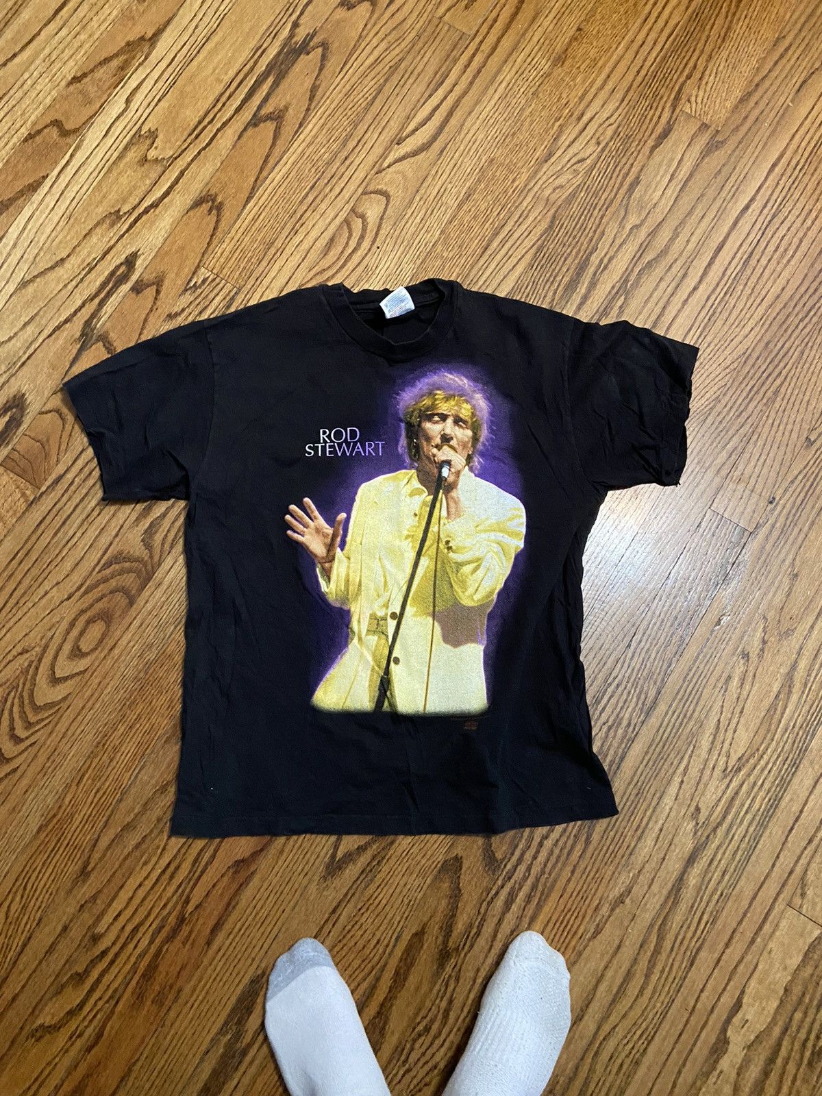 Vintage Vintage rod Stewart tour shirt Size US L / EU 52-54 / 3 - 1 Thumbnail