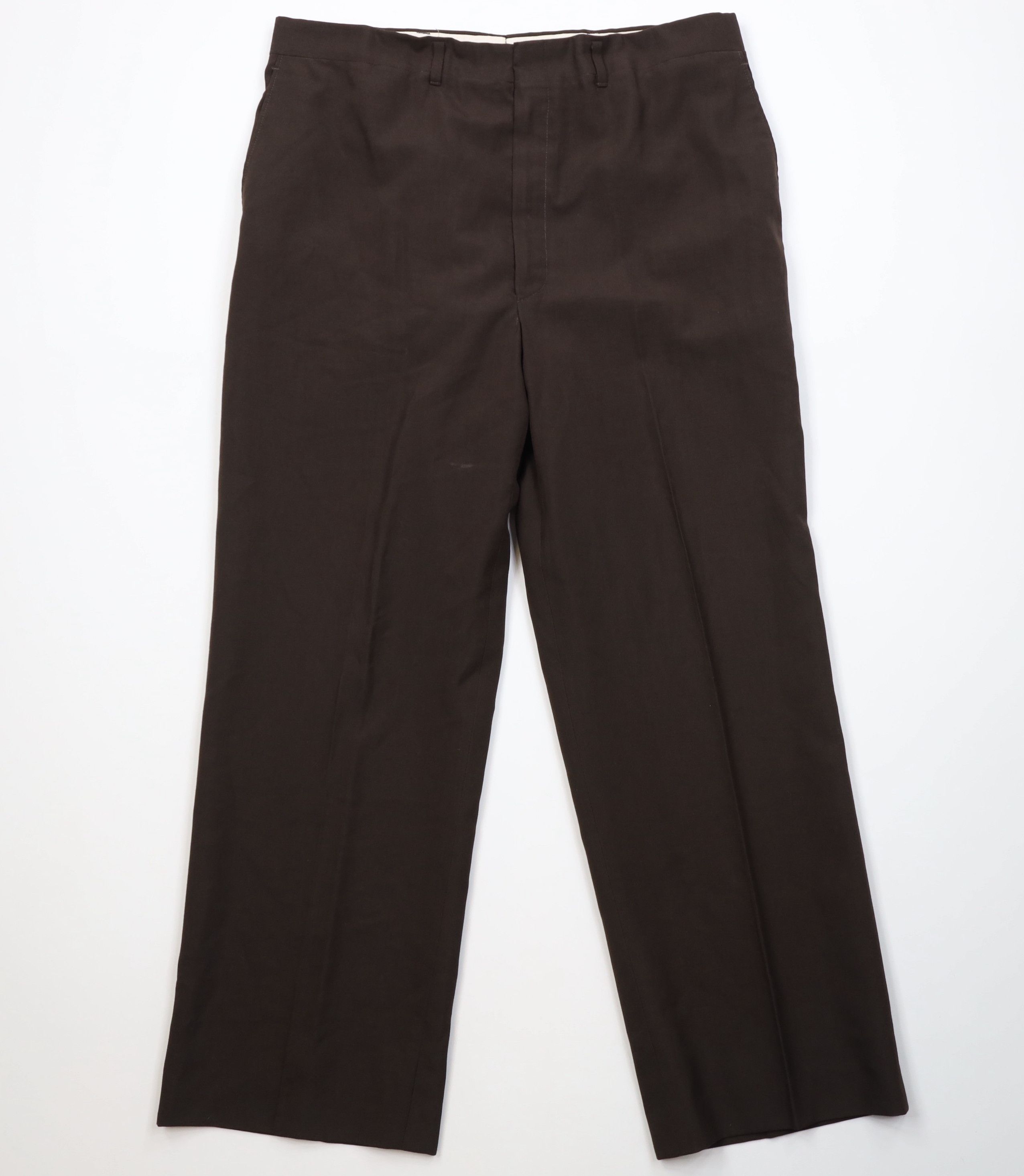 Vintage Vintage 70s Streetwear Knit Wide Leg Chino Pants Brown Size US 36 / EU 52 - 1 Thumbnail