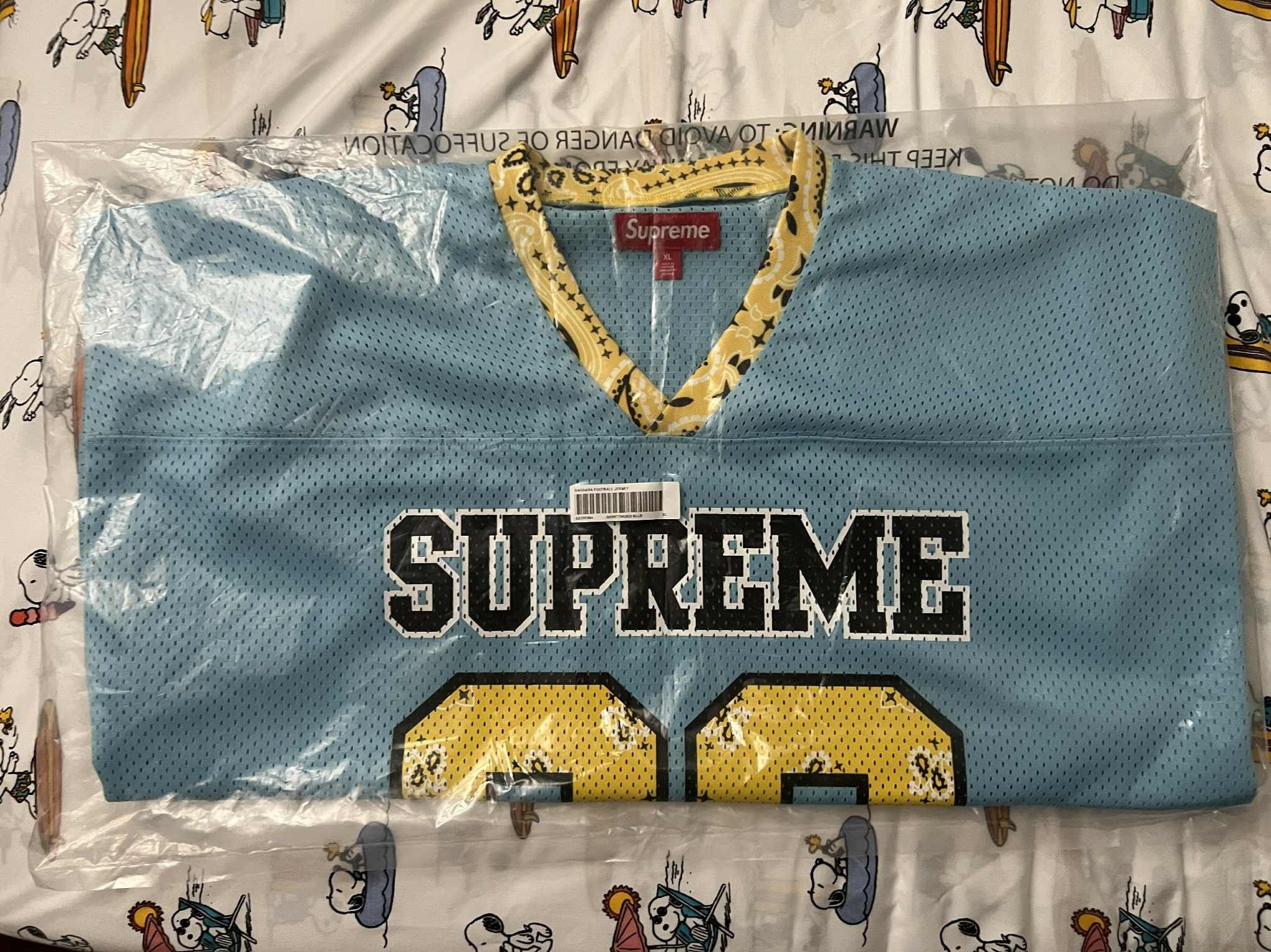Supreme Supreme Bandana Football Jersey Blue XL | Grailed
