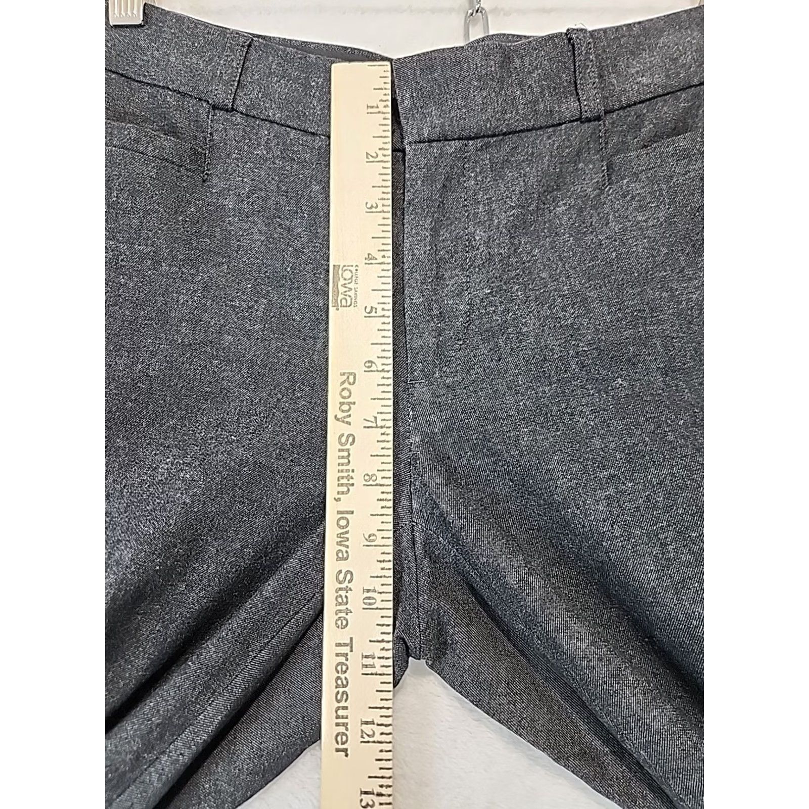 Banana Republic VINTAGE Banana Republic Women's 4 Cropped Gray Sloan Stretch Pants Career Casual Office Size 27" / US 4 / IT 40 - 7 Thumbnail