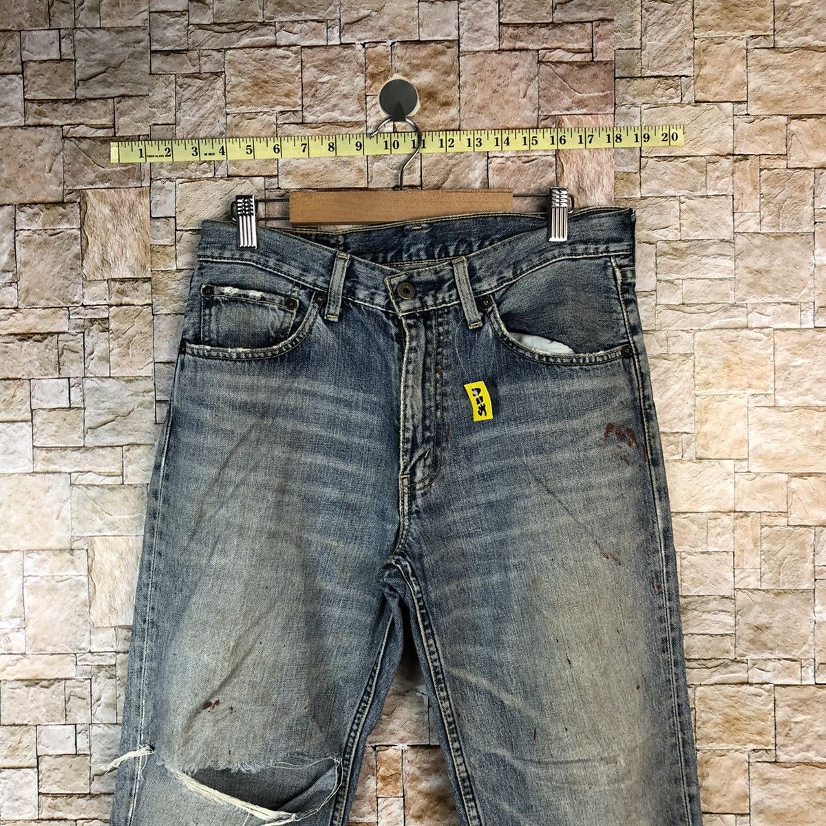 Levi's Levis Blue Distressed ripped cobain Denim Pants #A1135 Size US 32 / EU 48 - 4 Thumbnail