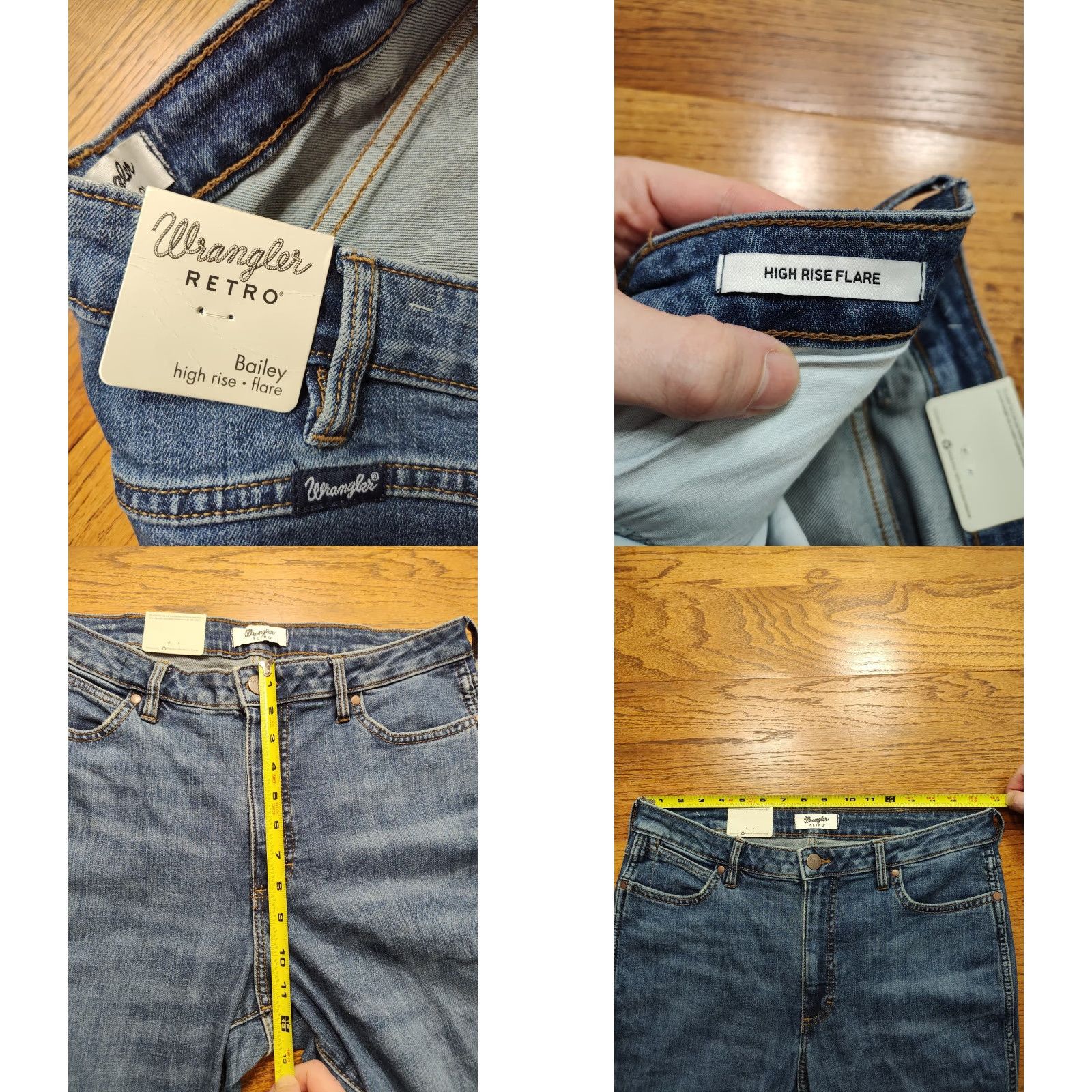 Wrangler NWT Wrangler Bailey High Rise Retro Flare Jeans Denim Western Womens Tag 31x36 Size 24" / US 00 / IT 34 - 8 Thumbnail
