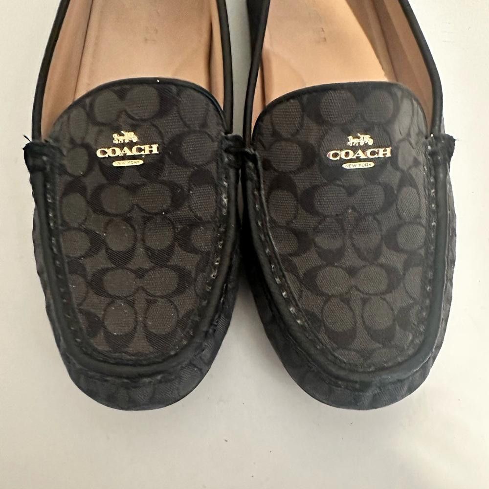 Coach Coach Marley Driver Leather Canvas Black Gray Loafer 8.5 Size US 8.5 / IT 38.5 - 3 Thumbnail