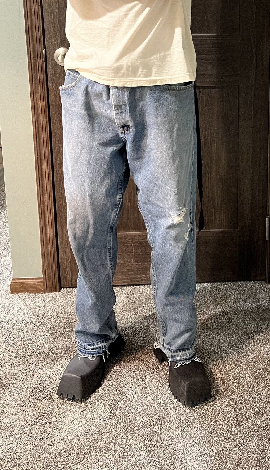 Vintage × Wrangler Wrangler Vintage Distressed Denim Size US 36 / EU 52 - 3 Thumbnail