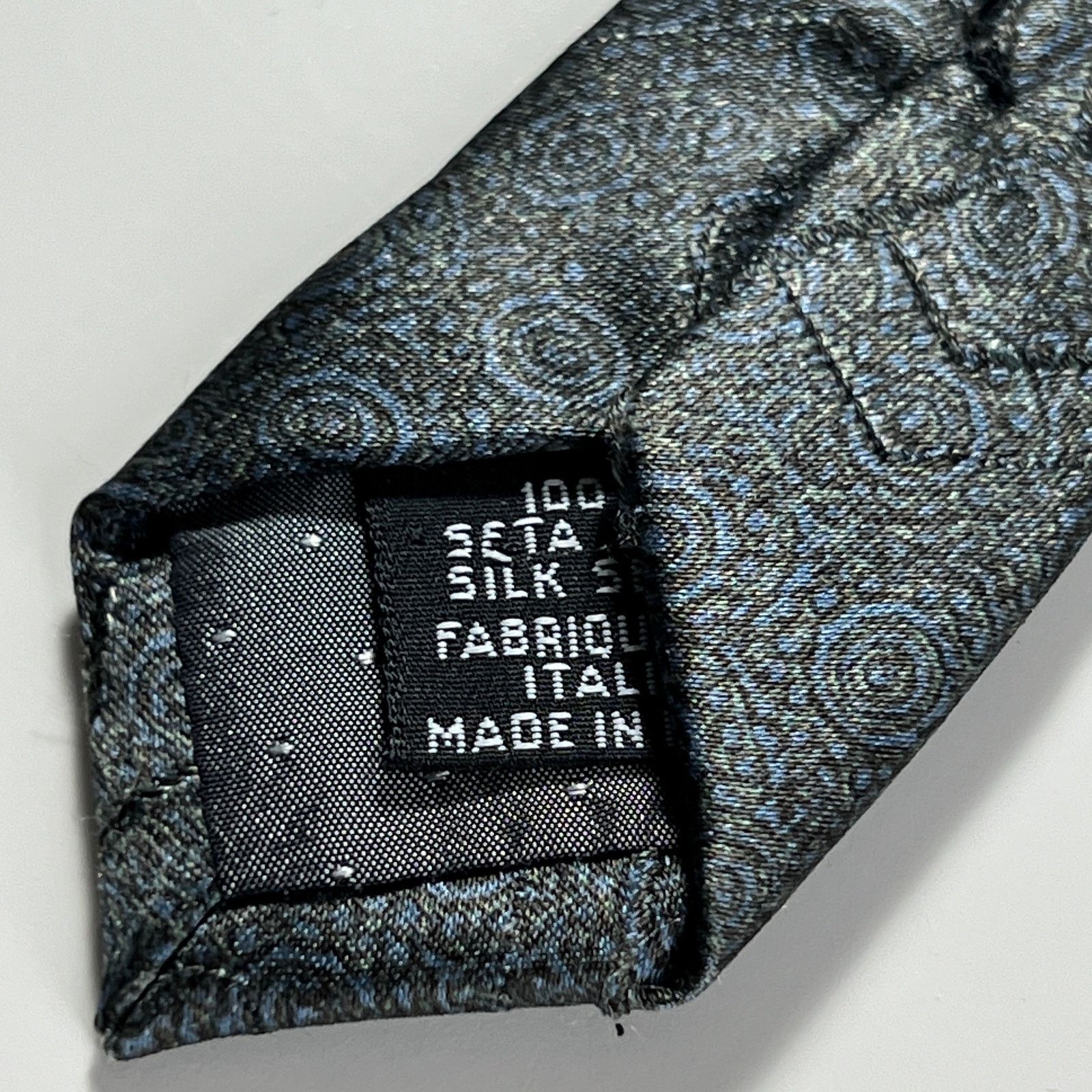 Gianfranco Ferre Gianfranco Ferre Men's Italy Tie Blue Gray 100% Silk Necktie Size ONE SIZE - 7 Thumbnail