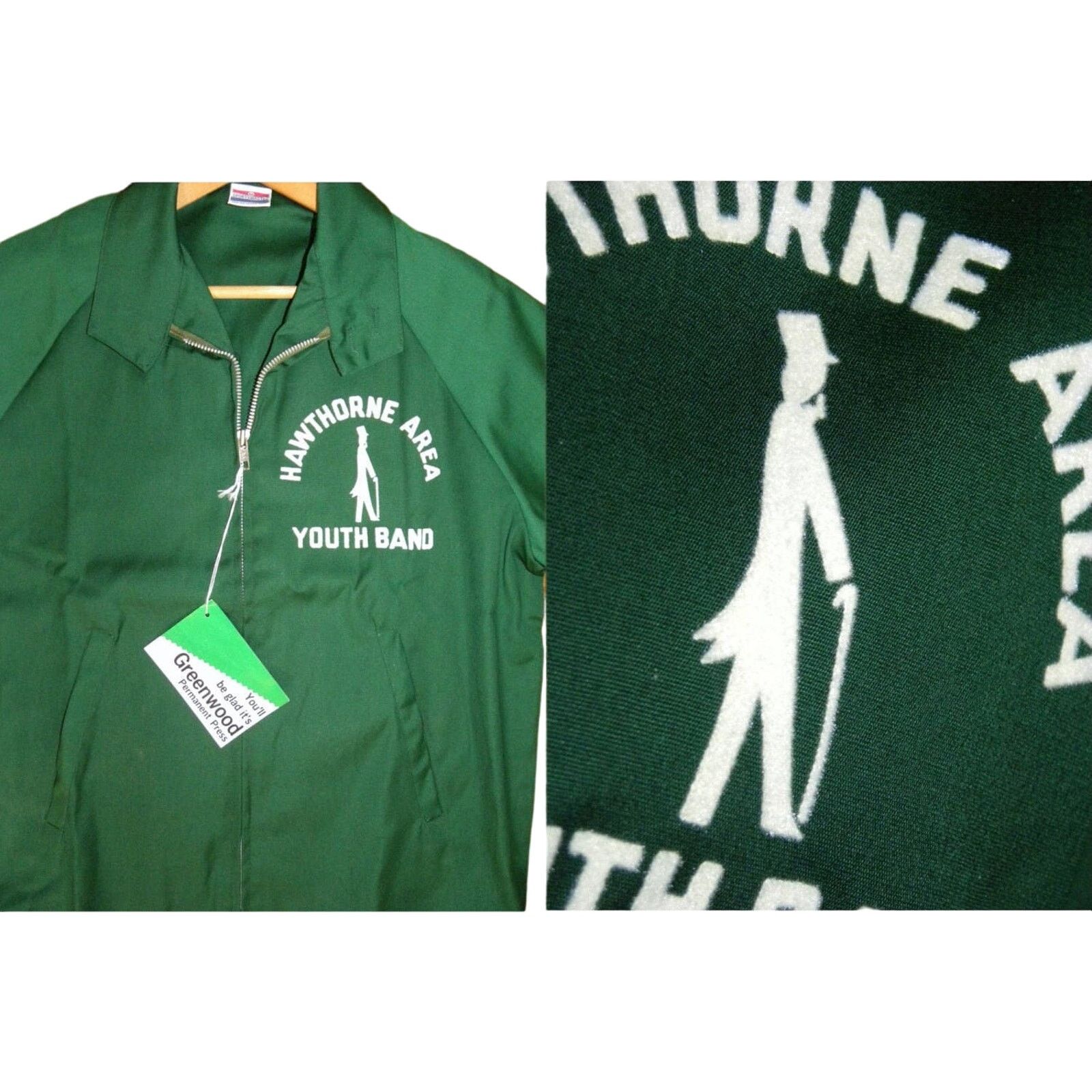 Vintage 80s FLOCKED Windbreaker Jacket | Marching Band Graphics Size US S / EU 44-46 / 1 - 3 Thumbnail
