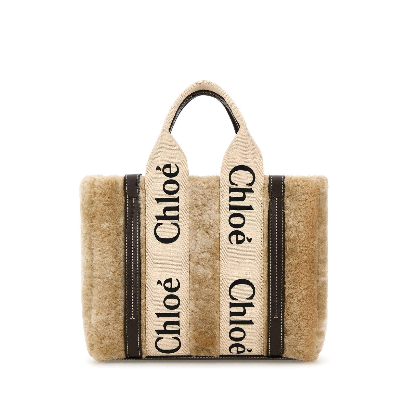 Chloe Chloe Small Summery Beige Shearling Tote Bag New & Authentic Size ONE SIZE - 3 Thumbnail