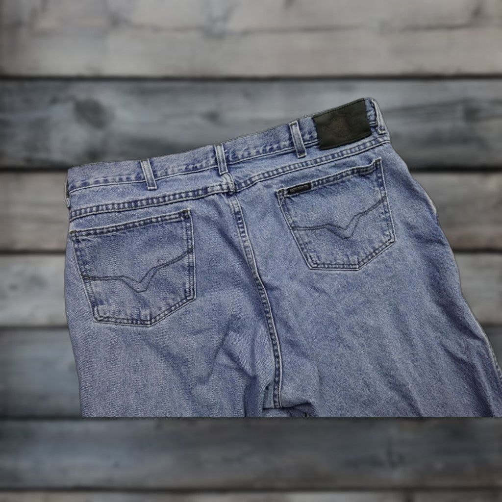 Harley Davidson VINTAGE Harley-Davidson Jeans Mens 40x32 Blue Light Wash Denim Biker Traditional Jeans Mens 40 32 Blue Light Wash Denim Biker Traditional Size US 40 / EU 56 - 1 Thumbnail