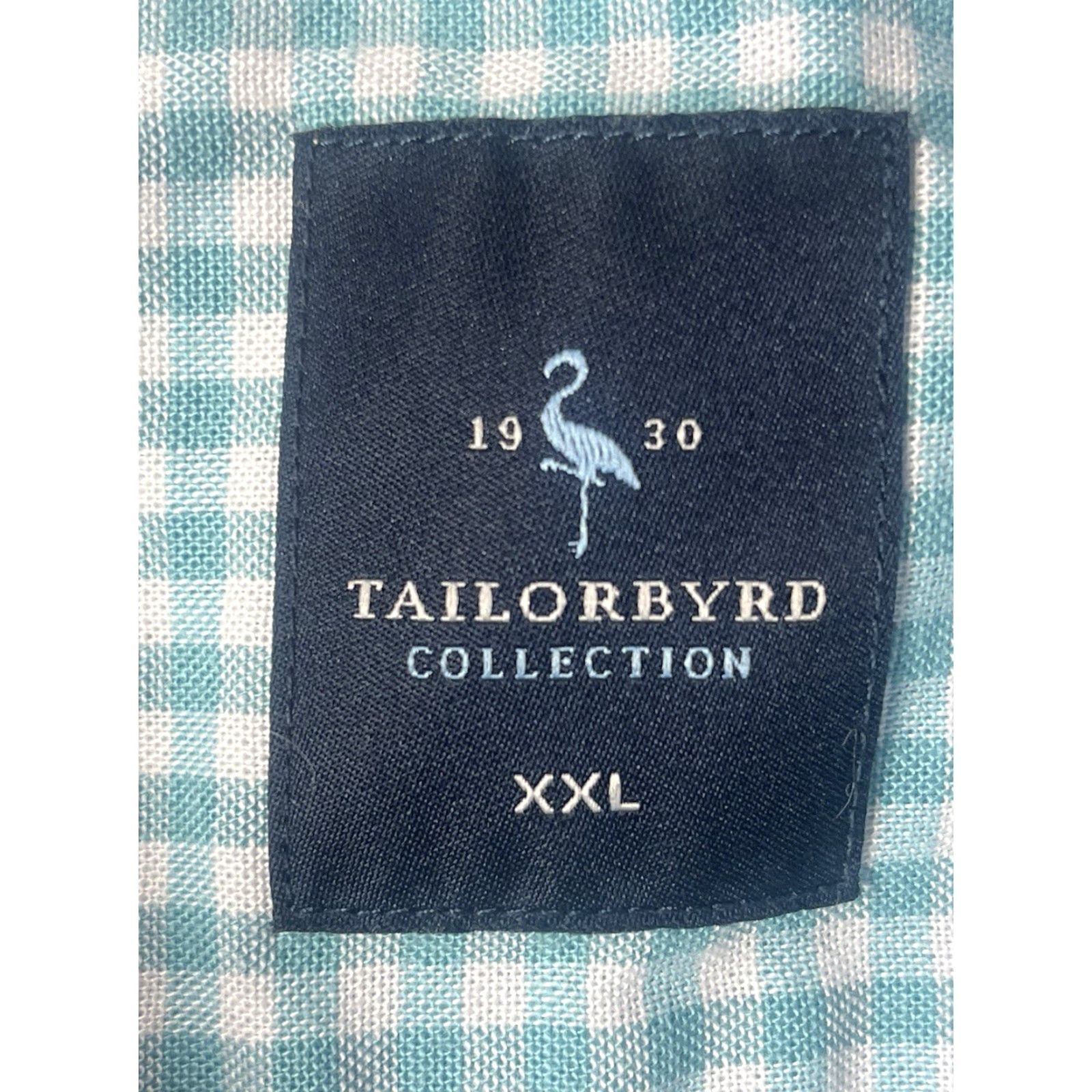 Tailorbyrd TAILORBYRD Button-Up Shirt Men 2XL Plaid Blue Green Short Sleeve Size US XXL / EU 58 / 5 - 5 Thumbnail
