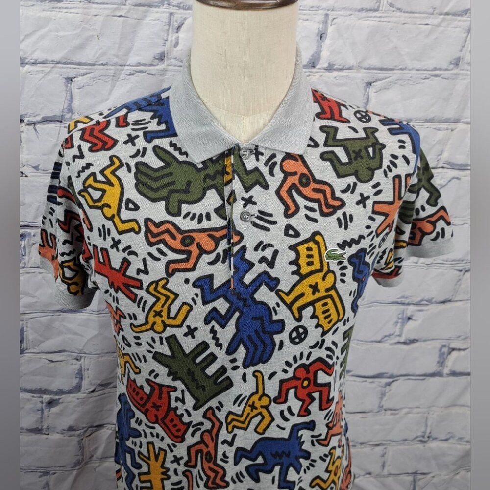 Lacoste Lacoste x Keith Haring Men's Polo Shirt All Over Print Arti Size US S / EU 44-46 / 1 - 2 Thumbnail