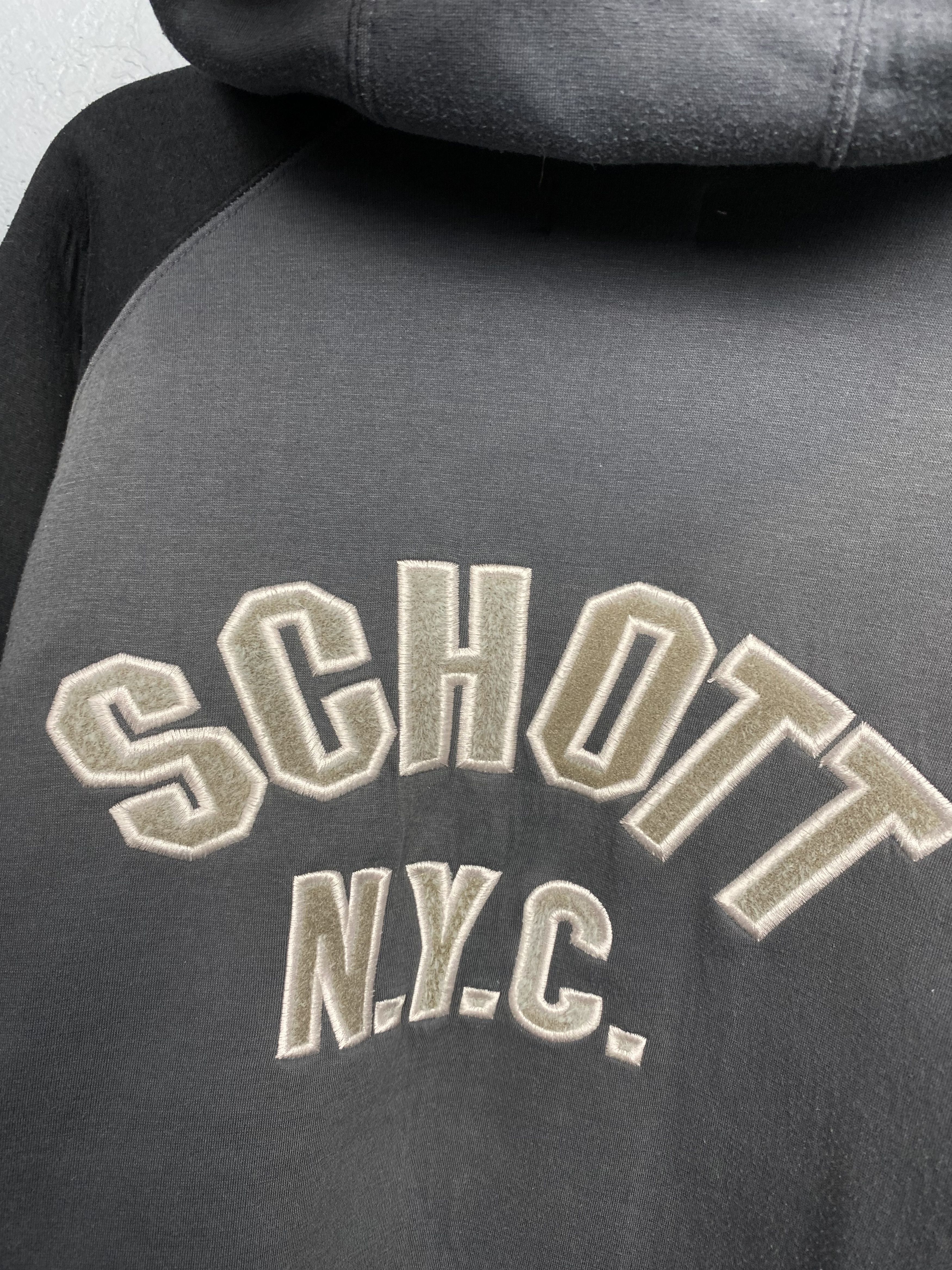 Schott × Vintage Schott Vintage Mens Sherpa Fleece Hooded Jacket Size US L / EU 52-54 / 3 - 3 Thumbnail